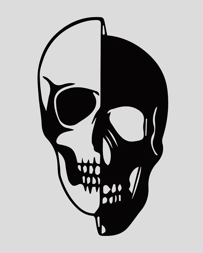 NEW Yin Yang Skull Tattoo - Semi Permanent