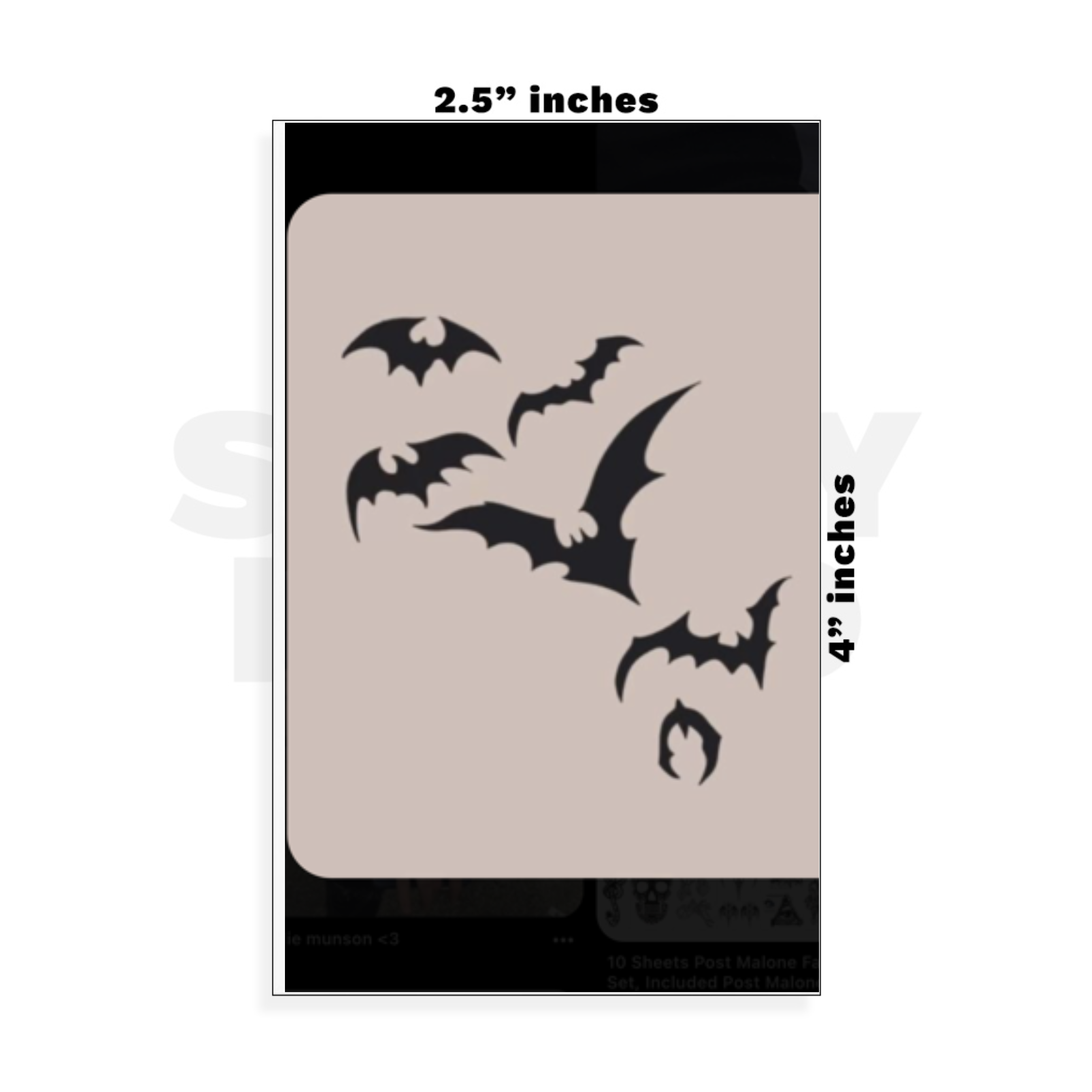 Custom Small - 2.5in x 4in