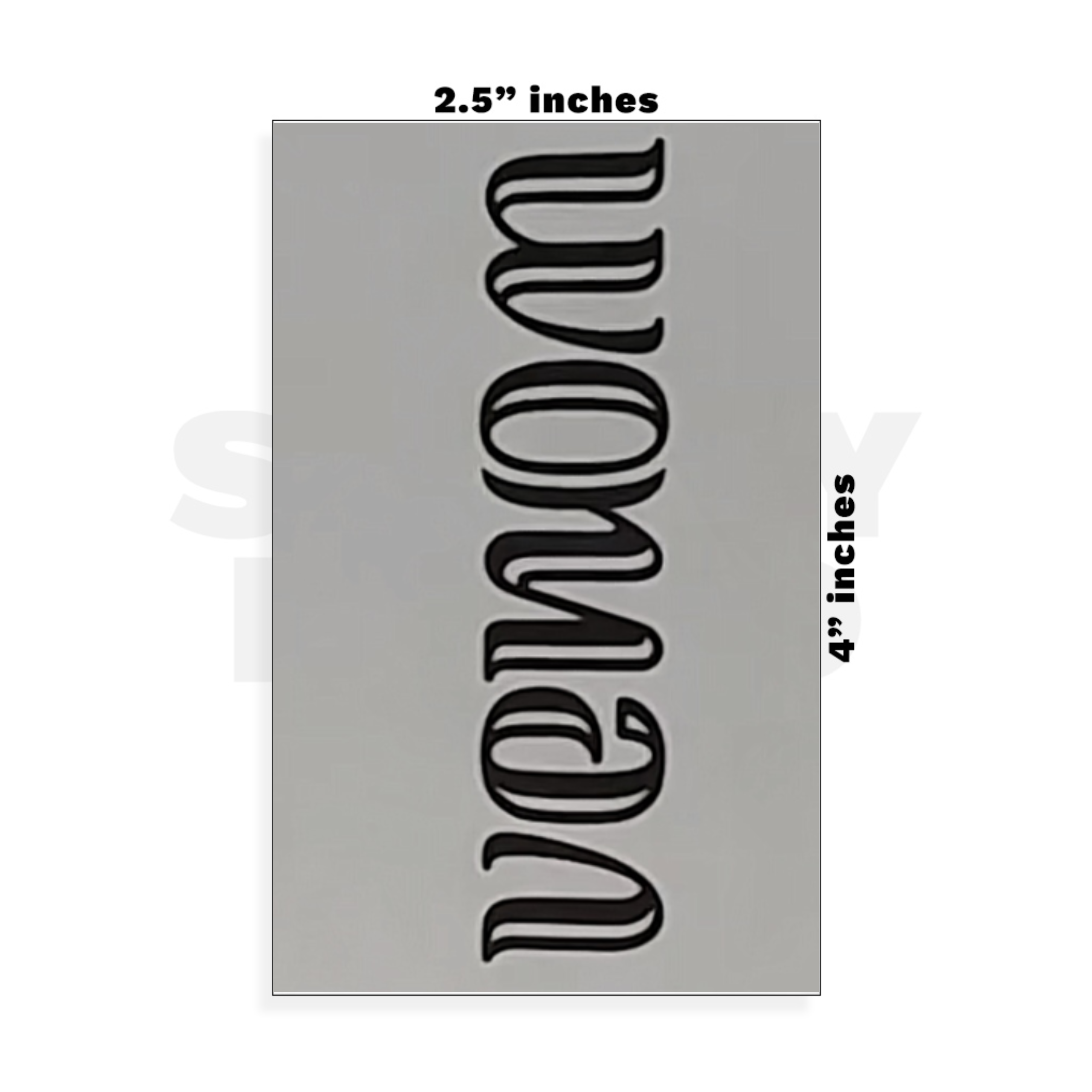 Custom Small - 2.5in x 4in