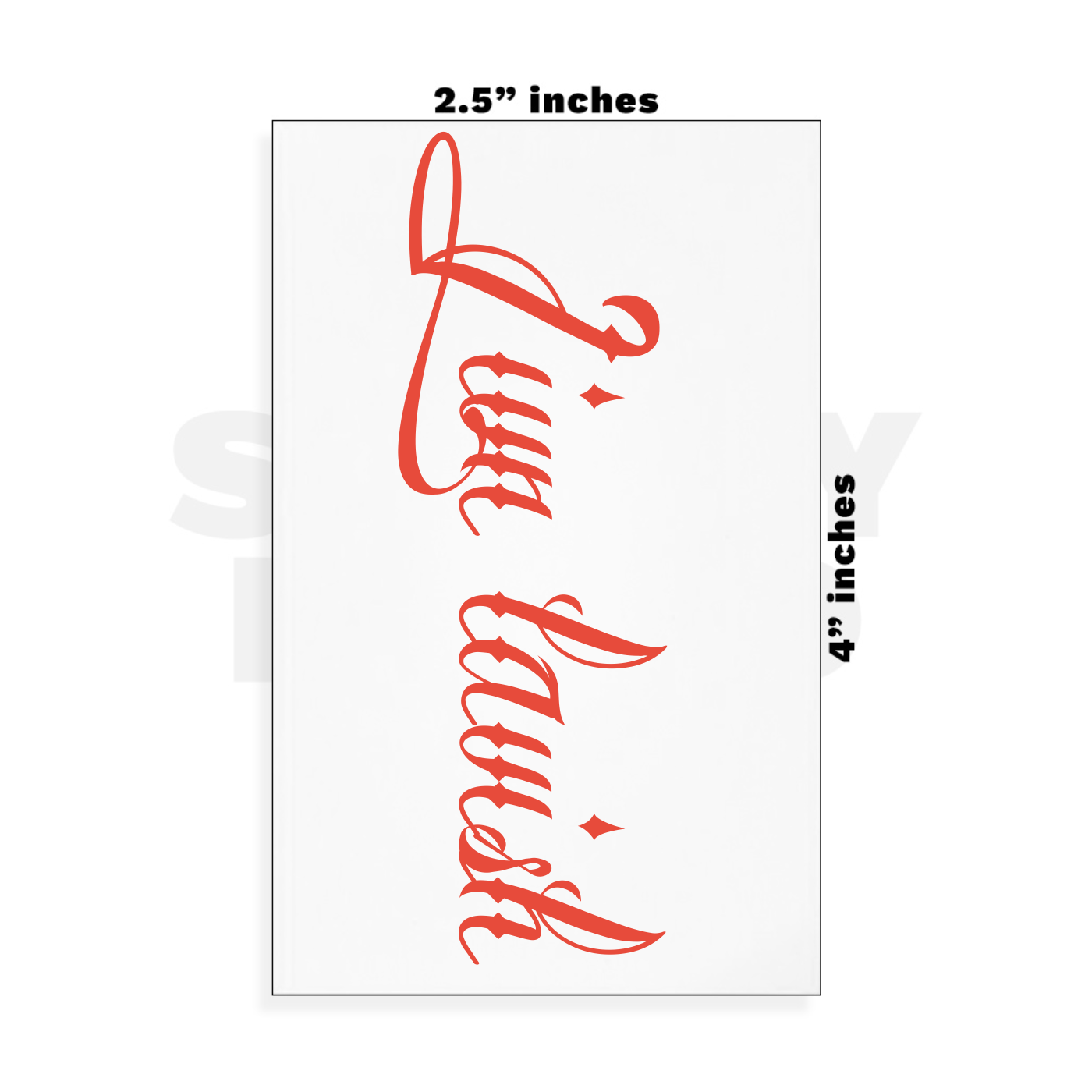 Custom Small - 2.5in x 4in