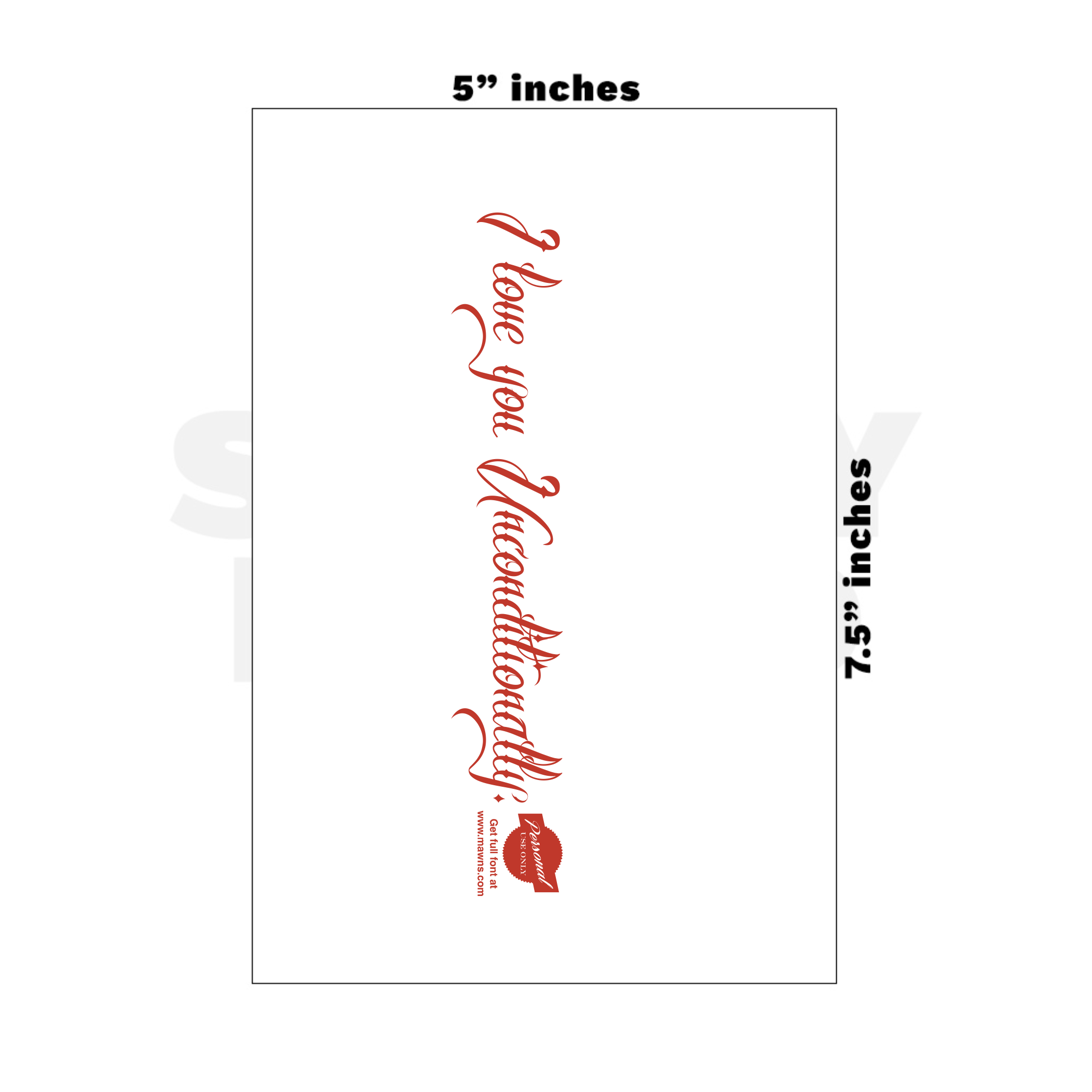 Custom Medium - 5in x 7.5in