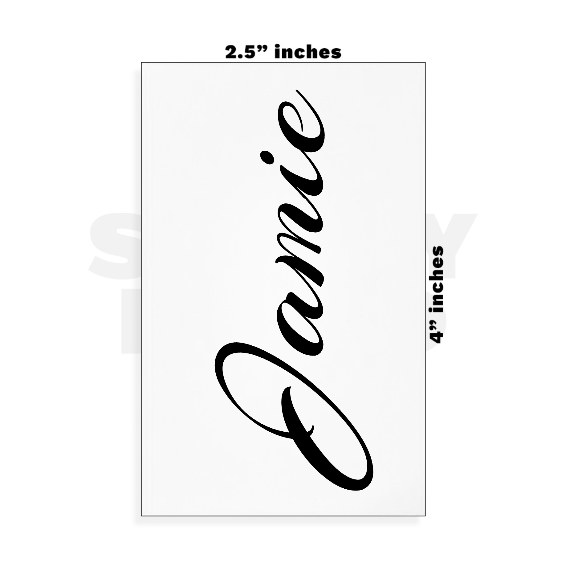 Custom Small - 2.5in x 4in
