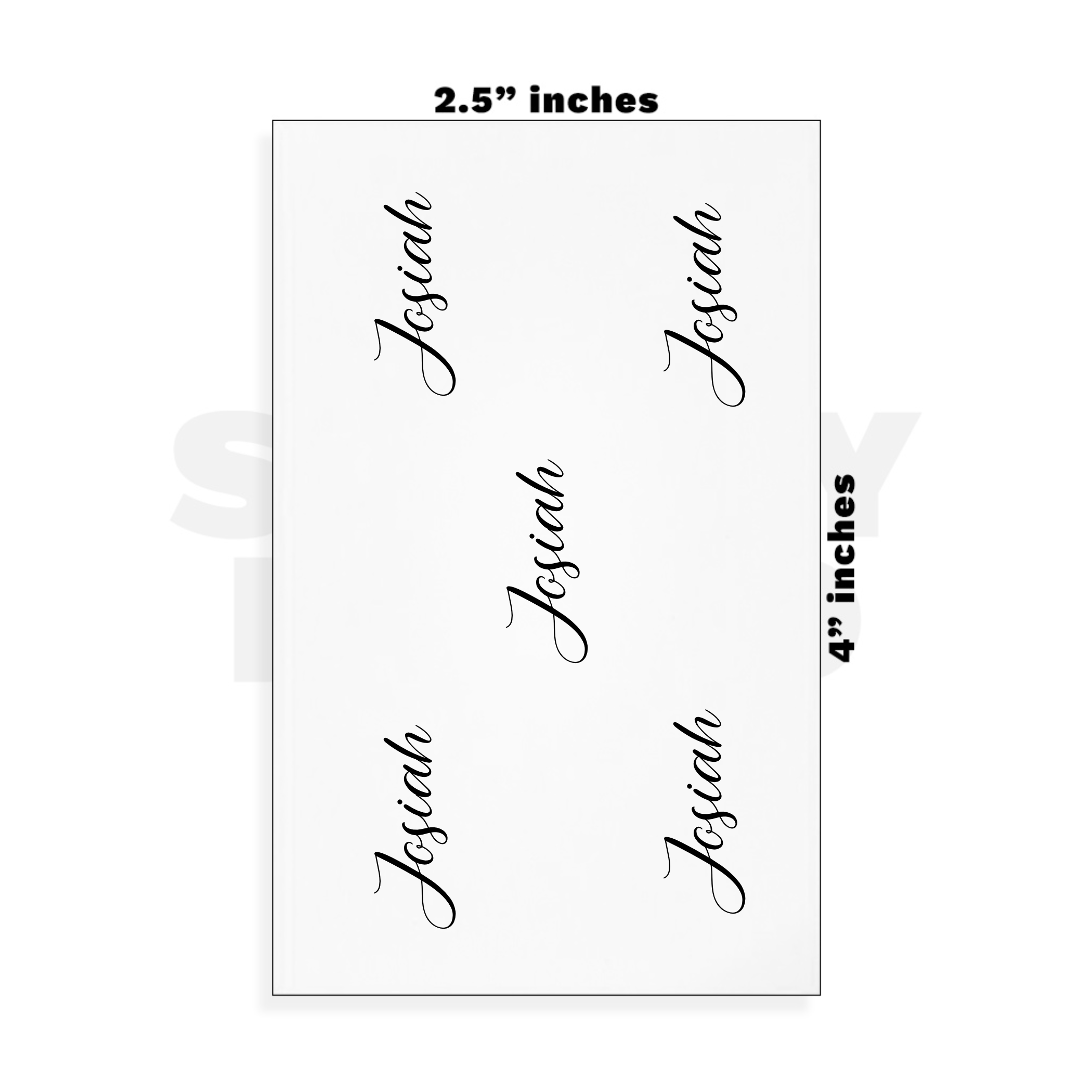 Custom Small - 2.5in x 4in