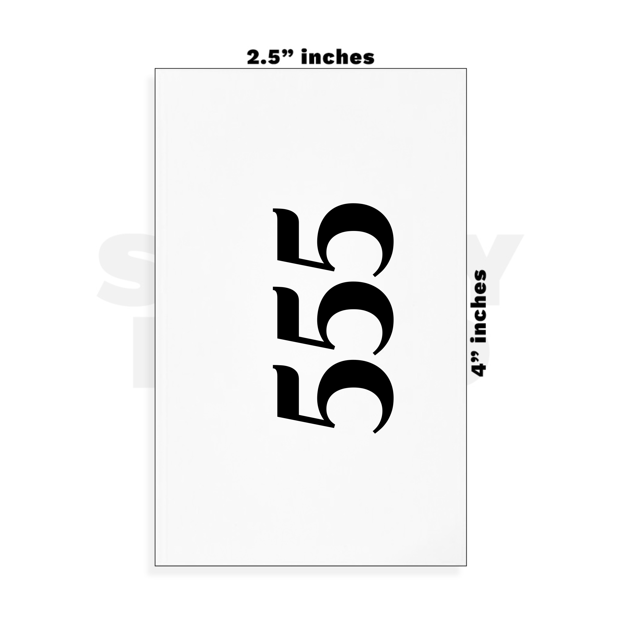 Custom Small - 2.5in x 4in