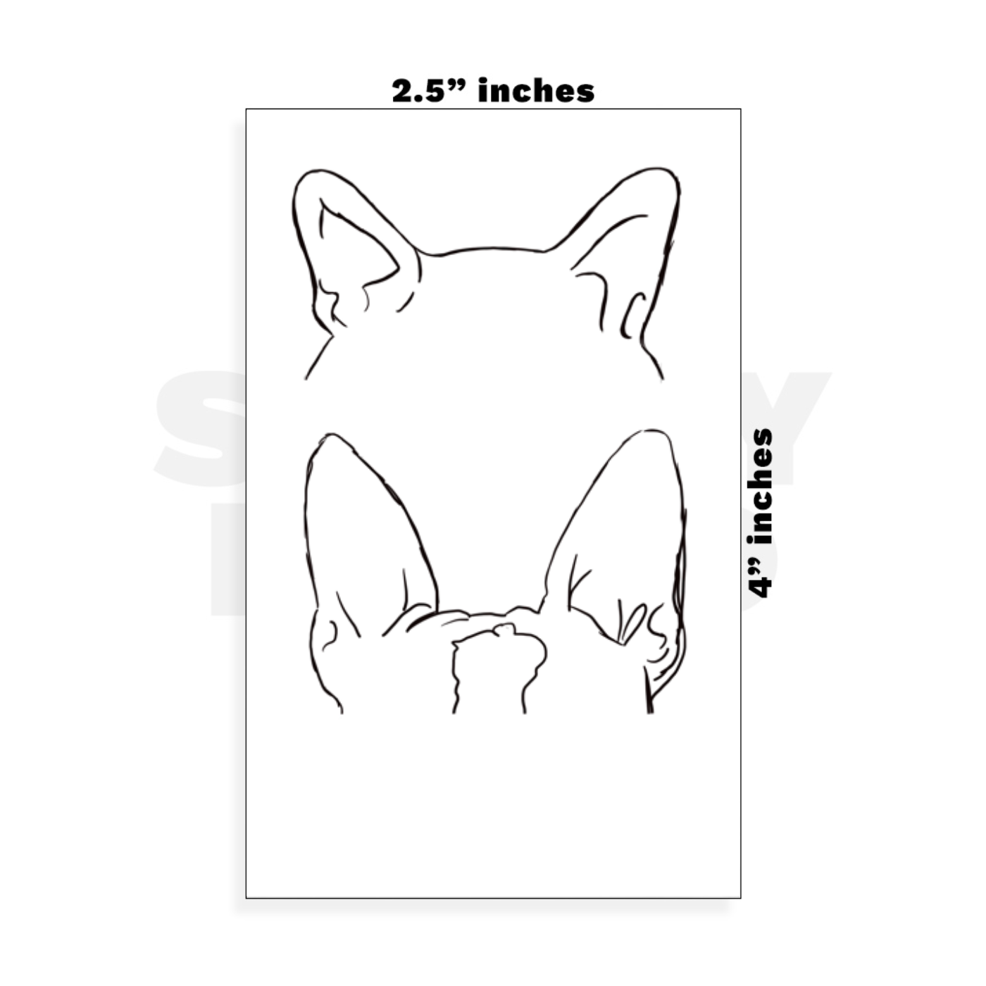 Custom Small - 2.5in x 4in