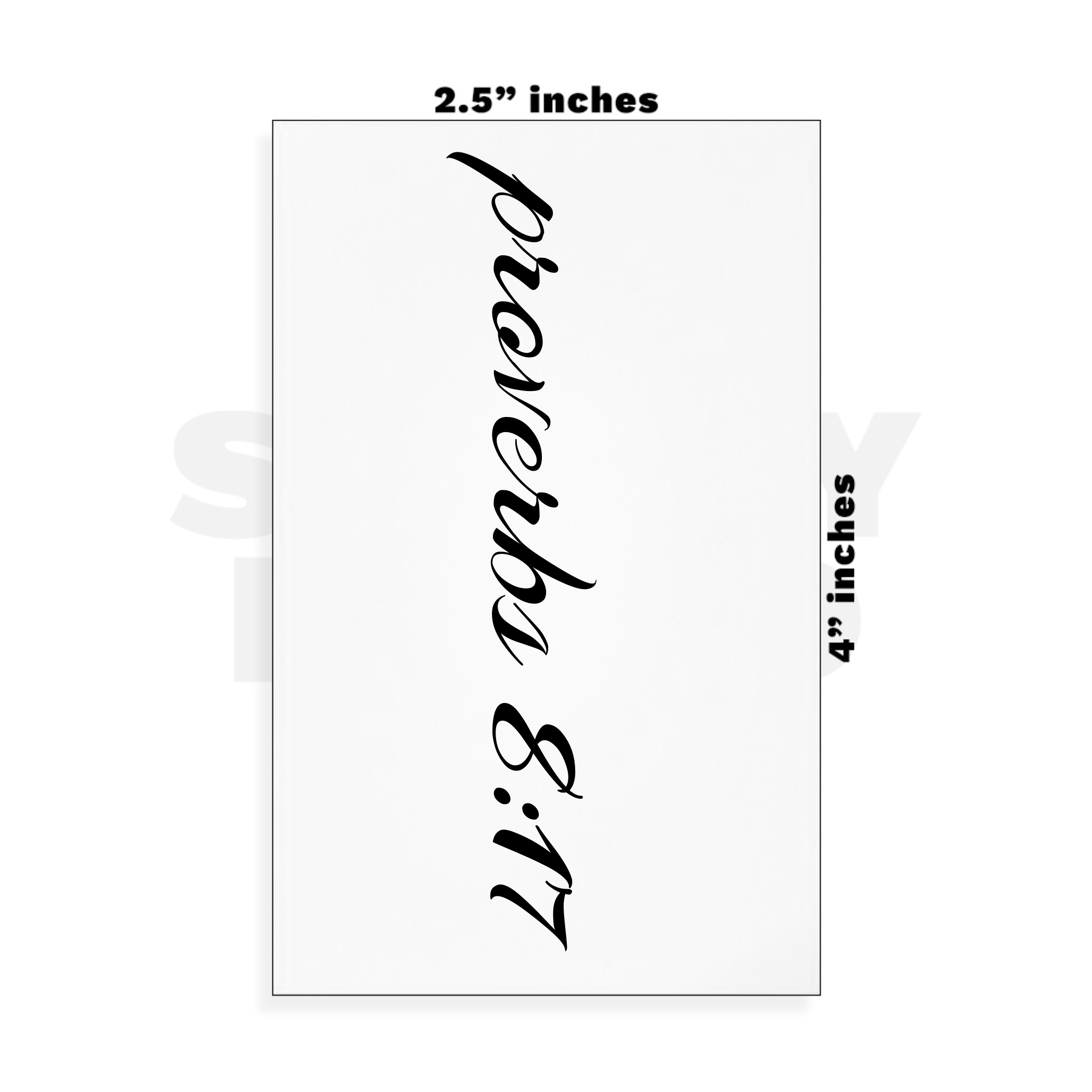 Custom Small - 2.5in x 4in
