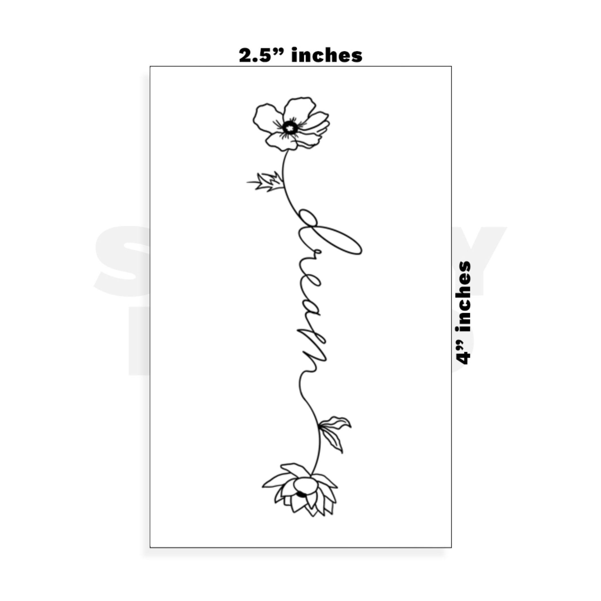 Custom Small - 2.5in x 4in