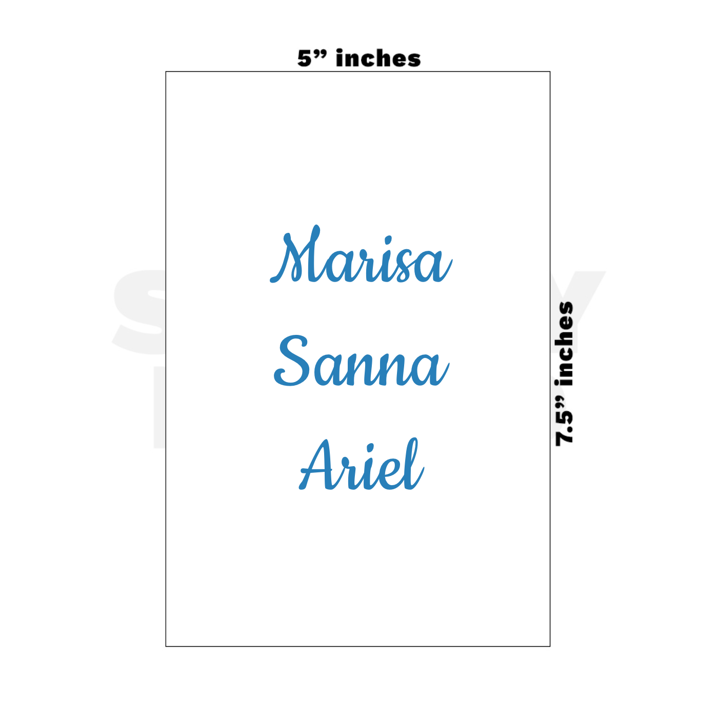 Custom Medium - 5in x 7.5in