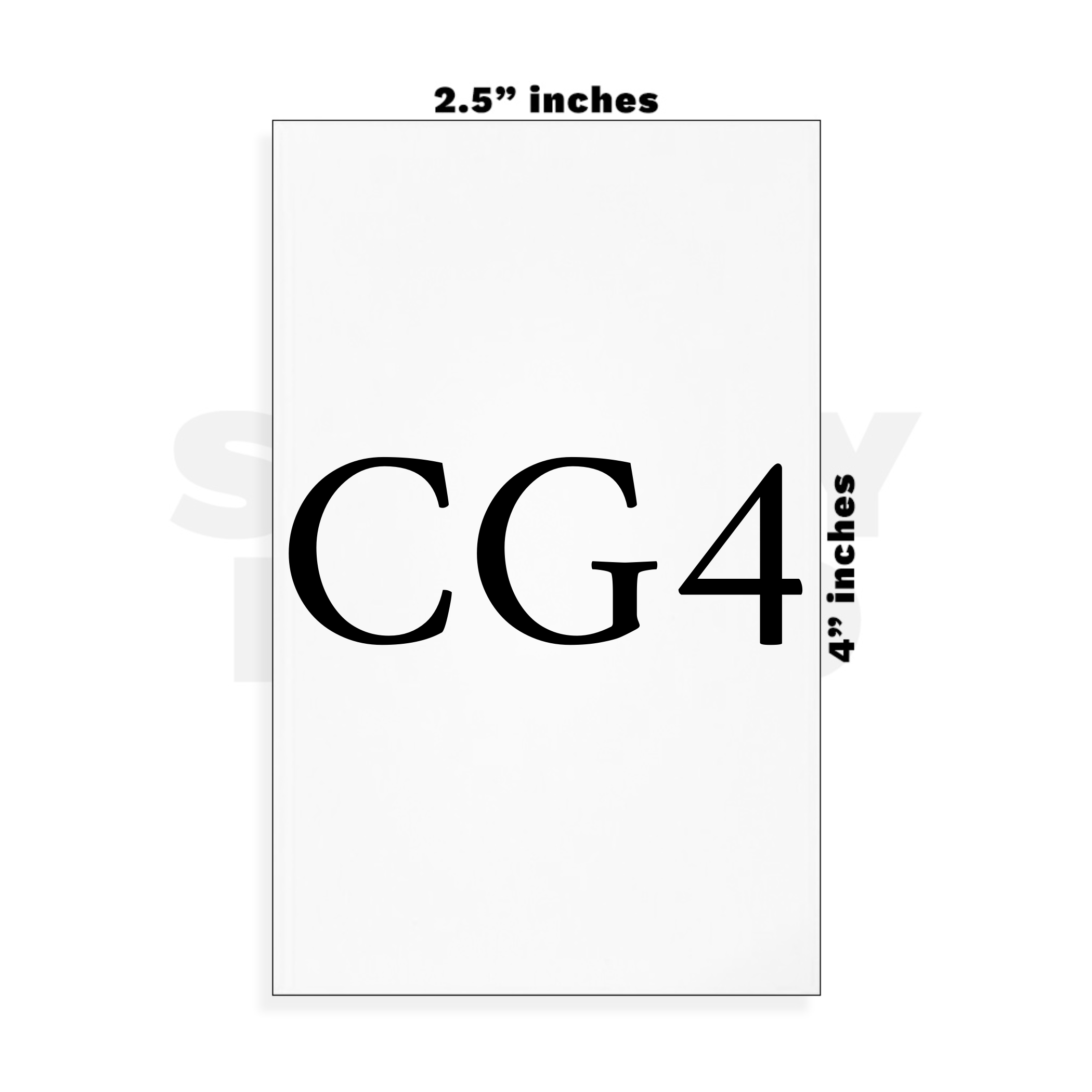 Custom Small - 2.5in x 4in