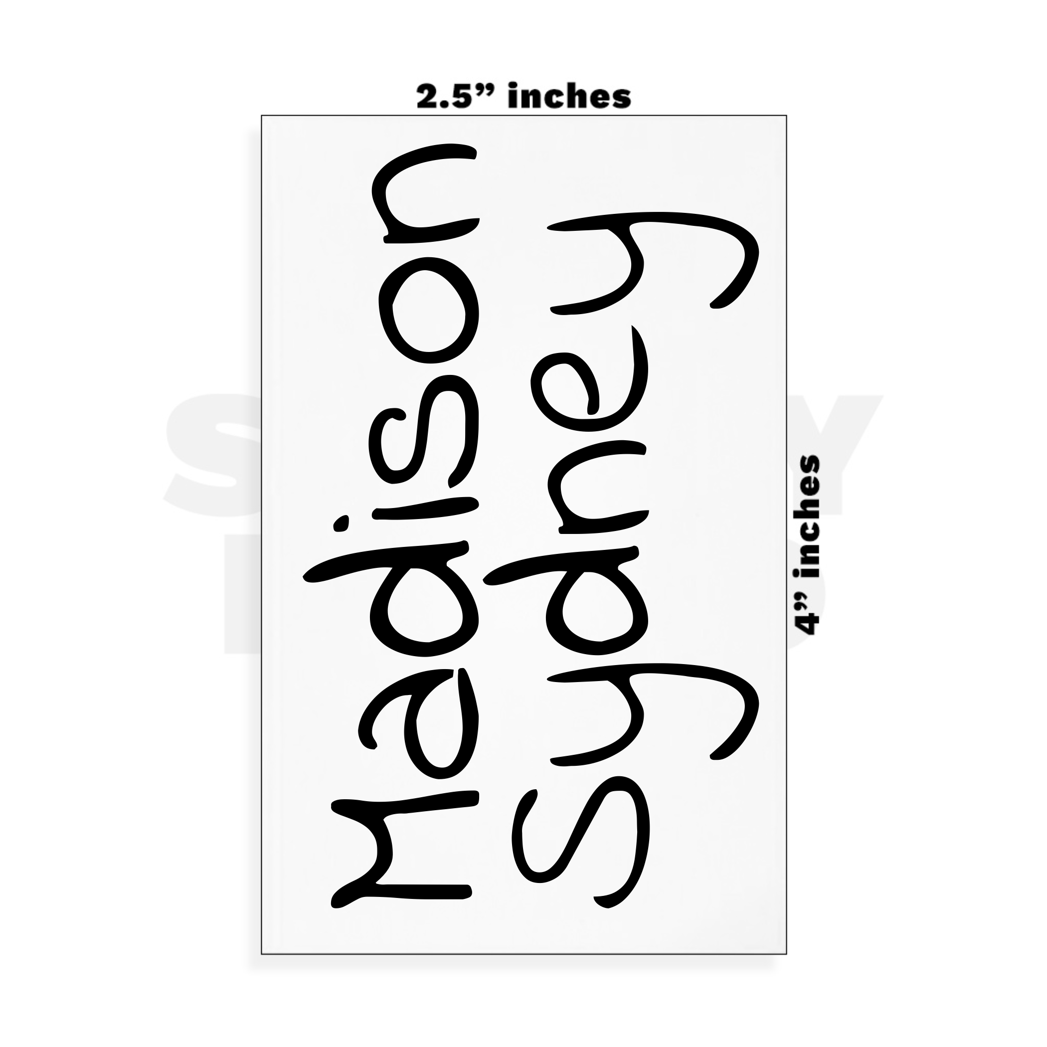 Custom Small - 2.5in x 4in