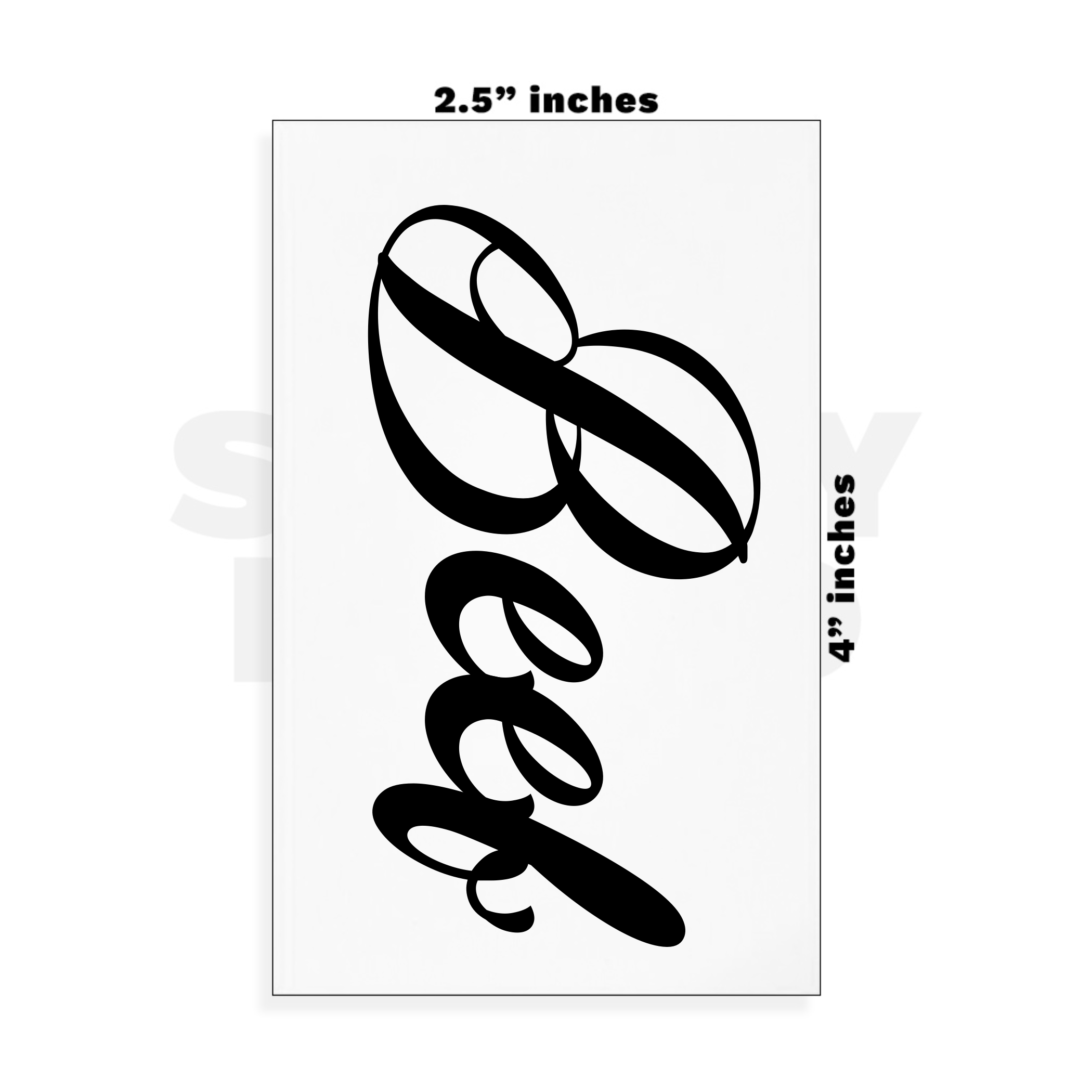 Custom Small - 2.5in x 4in