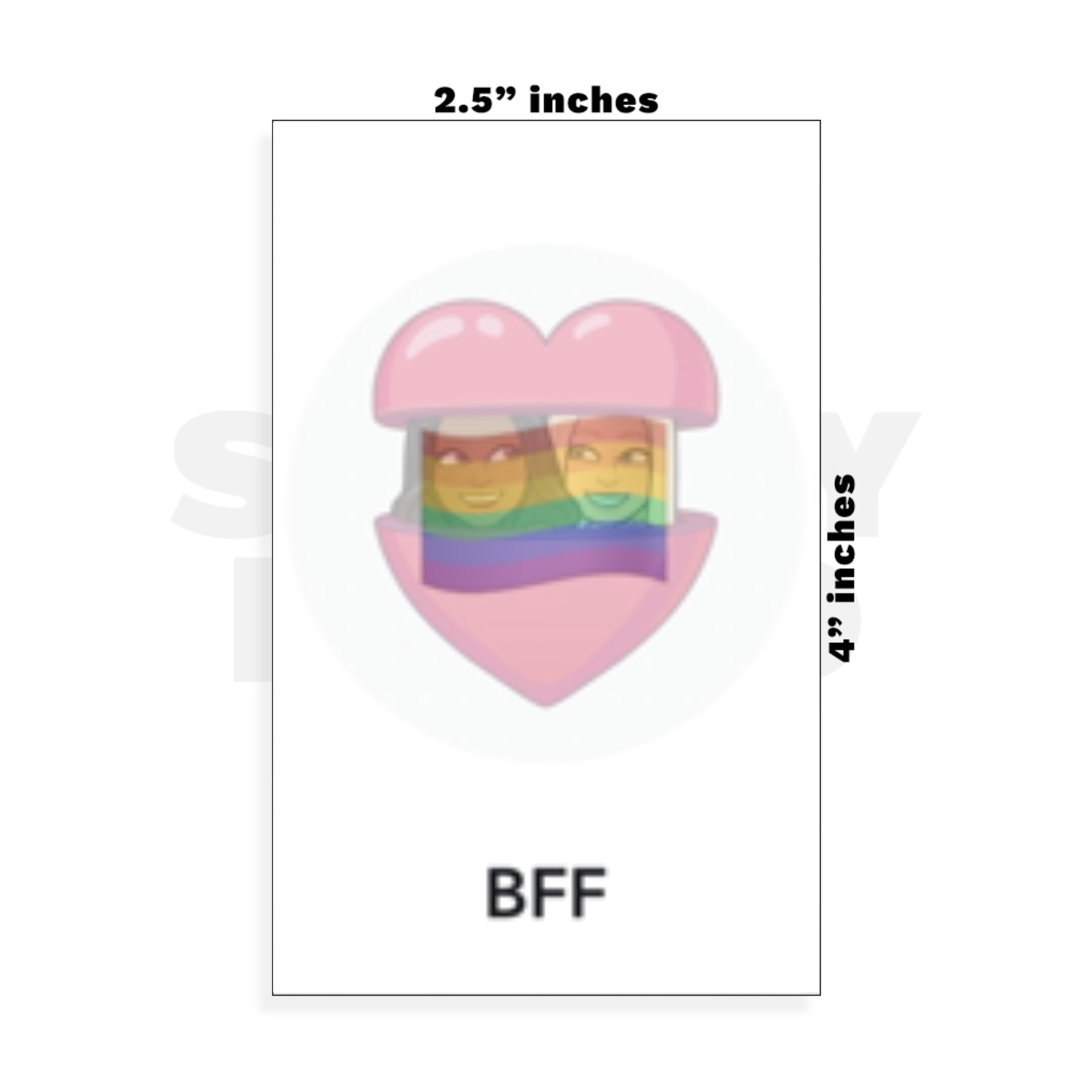 Custom Small - 2.5in x 4in