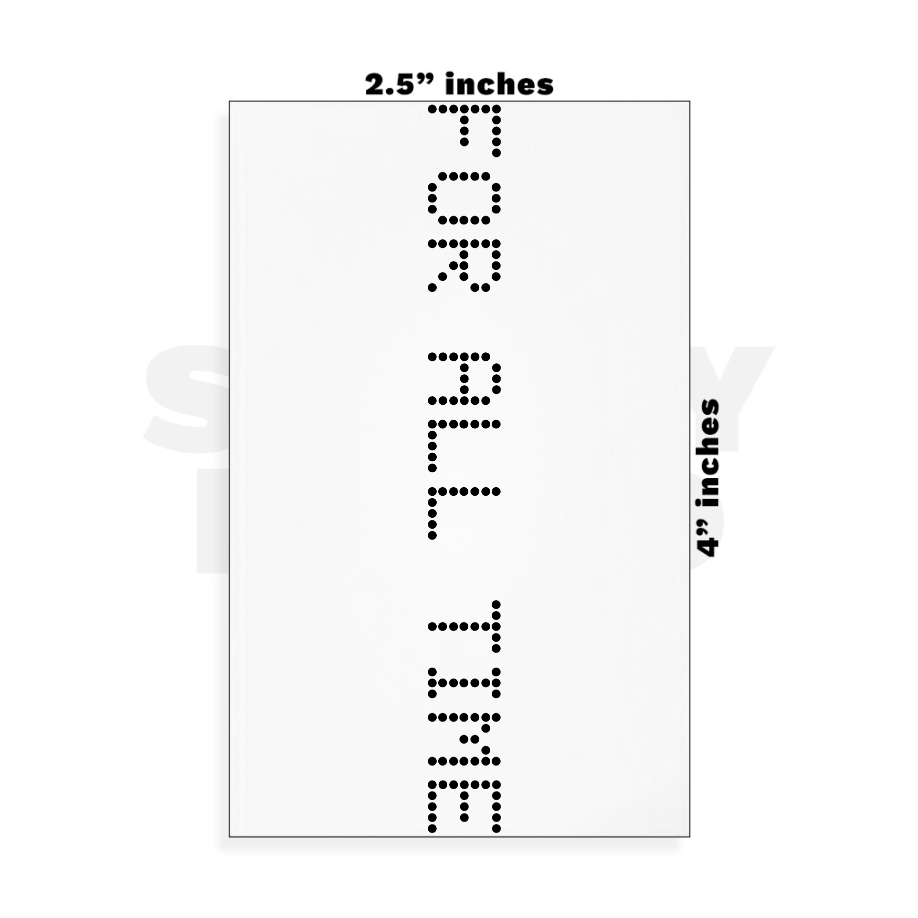 Custom Small - 2.5in x 4in