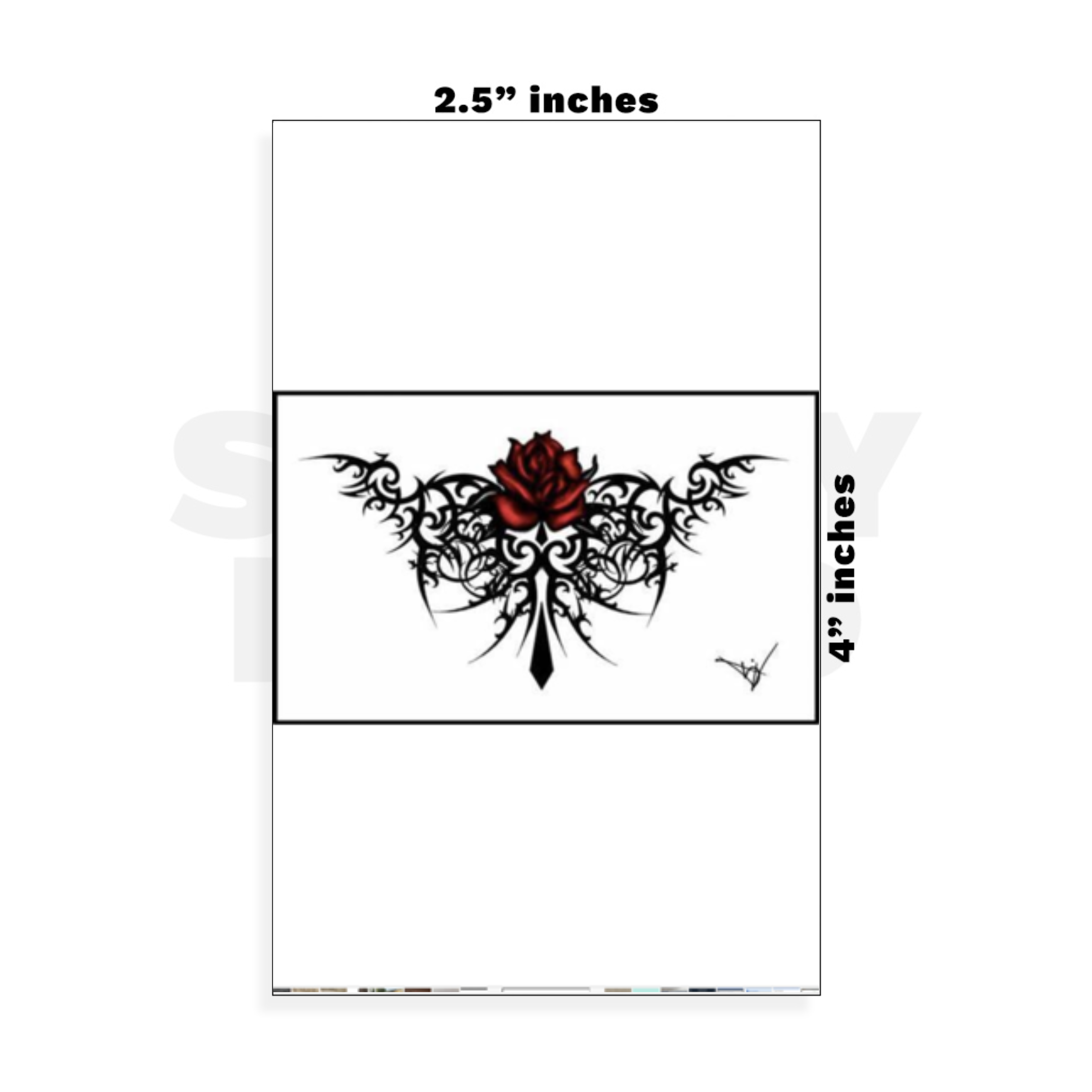 Custom Small - 2.5in x 4in