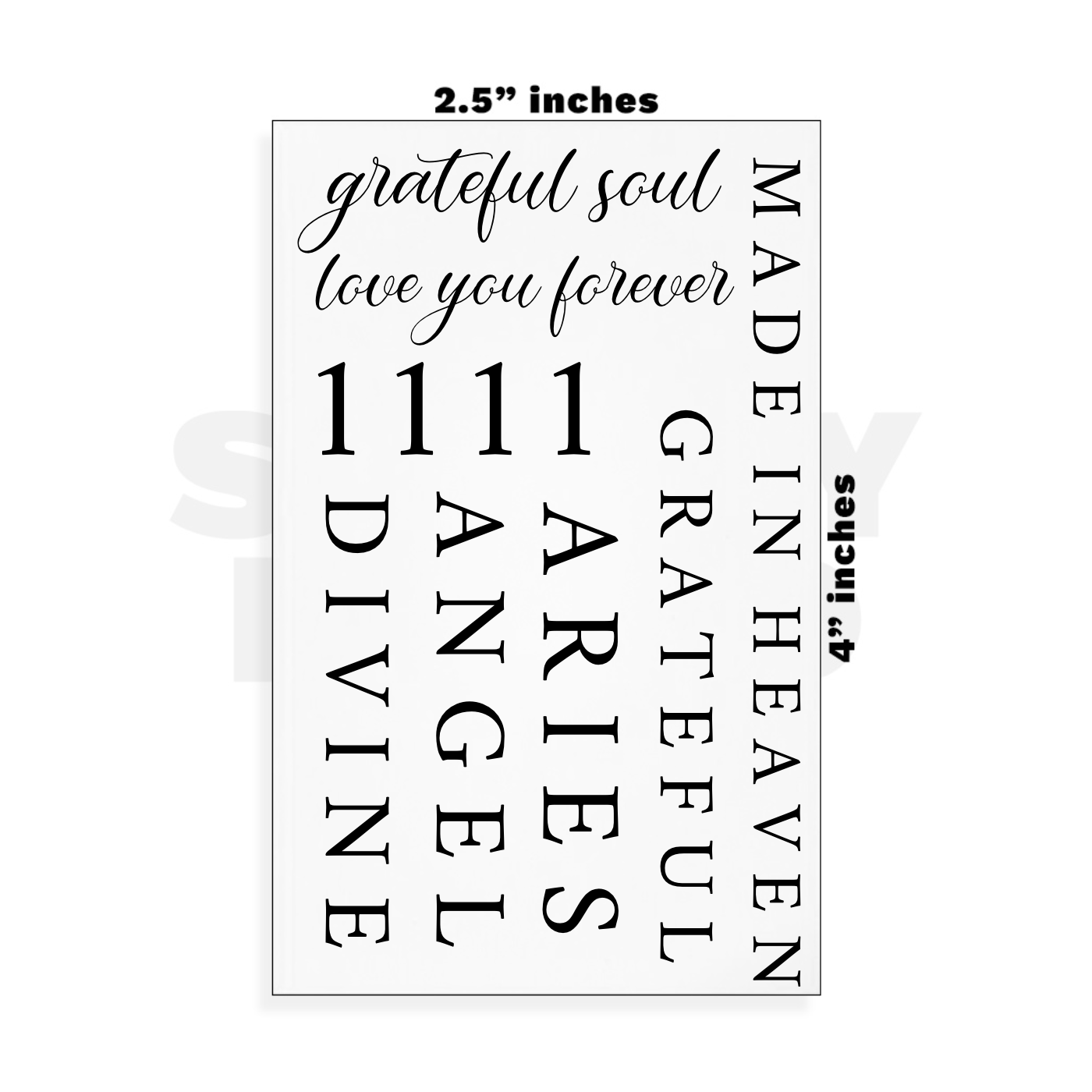 Custom Small - 2.5in x 4in