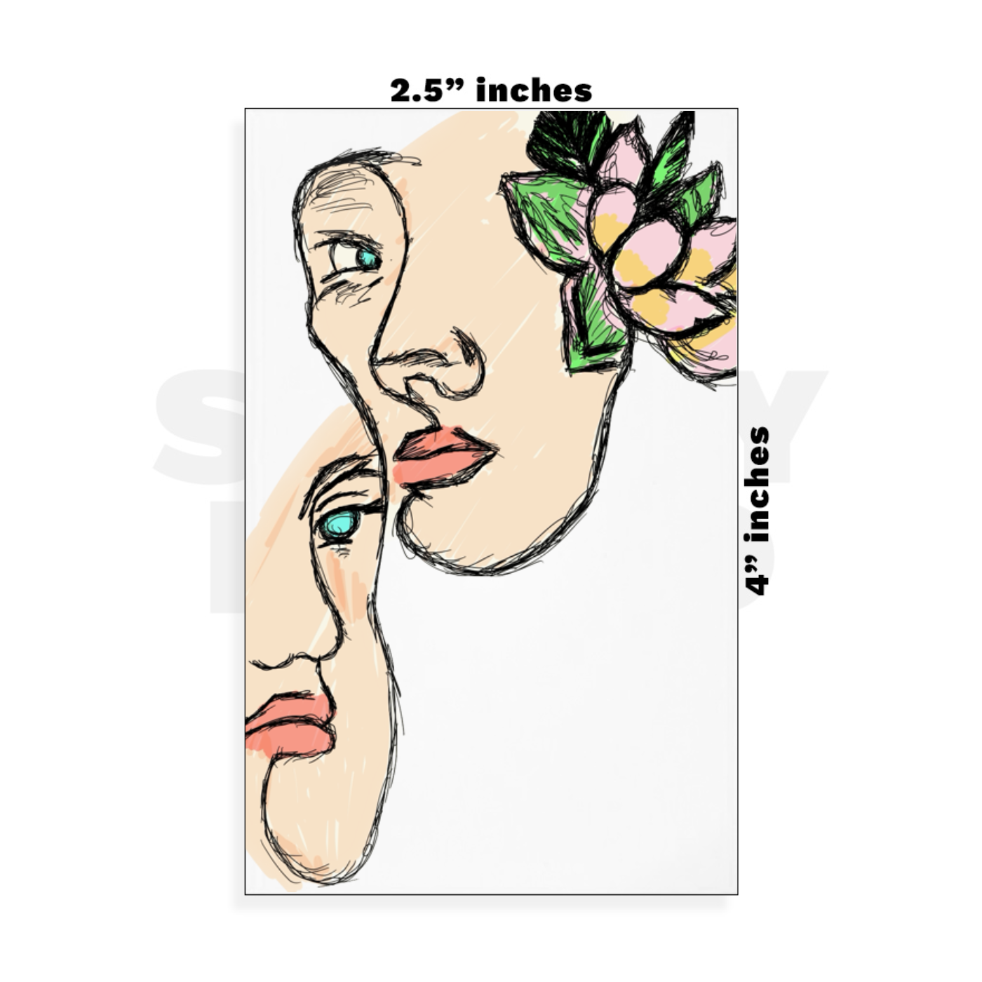 Custom Small - 2.5in x 4in