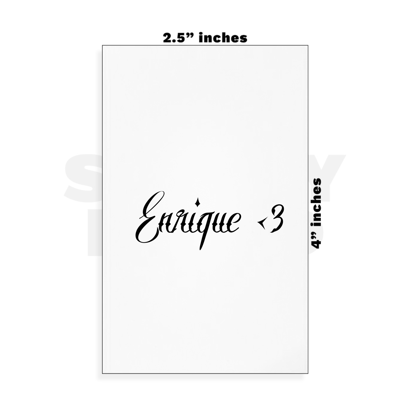 Custom Small - 2.5in x 4in