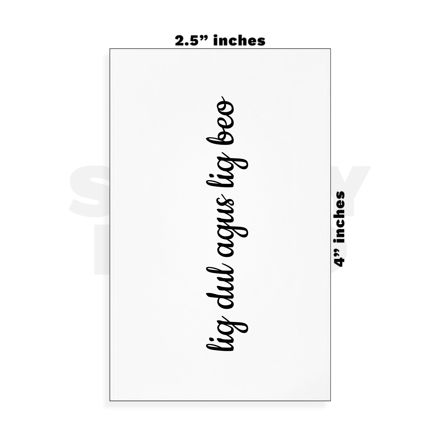 Custom Small - 2.5in x 4in