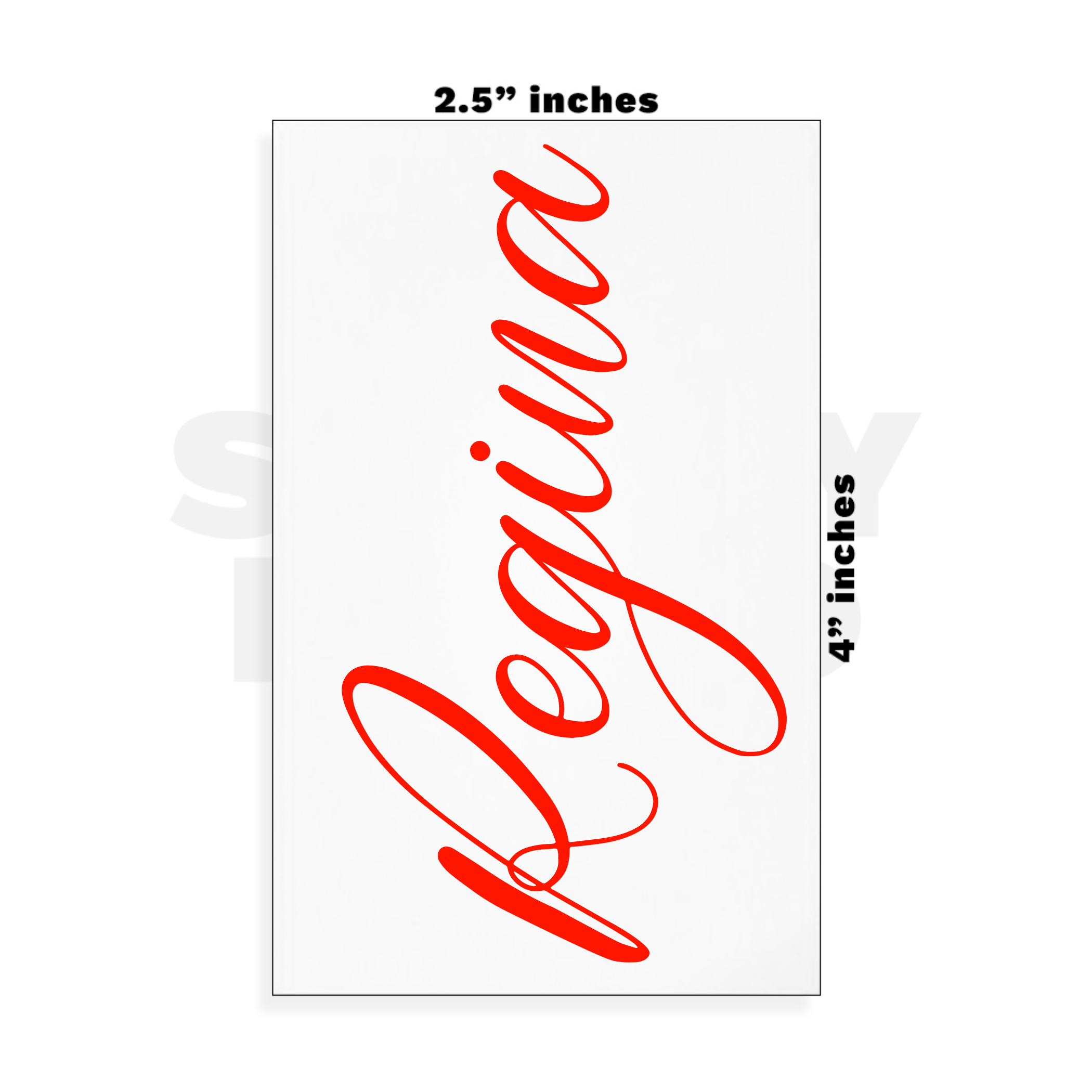 Custom Small - 2.5in x 4in