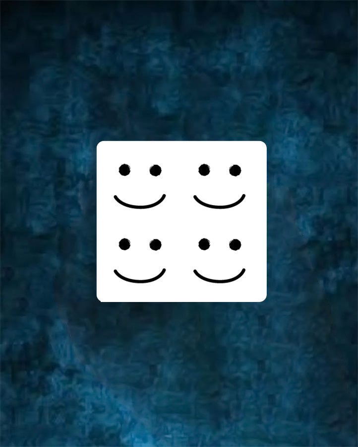 2 x2 Happy Face Temporary Tattoo X Eyes