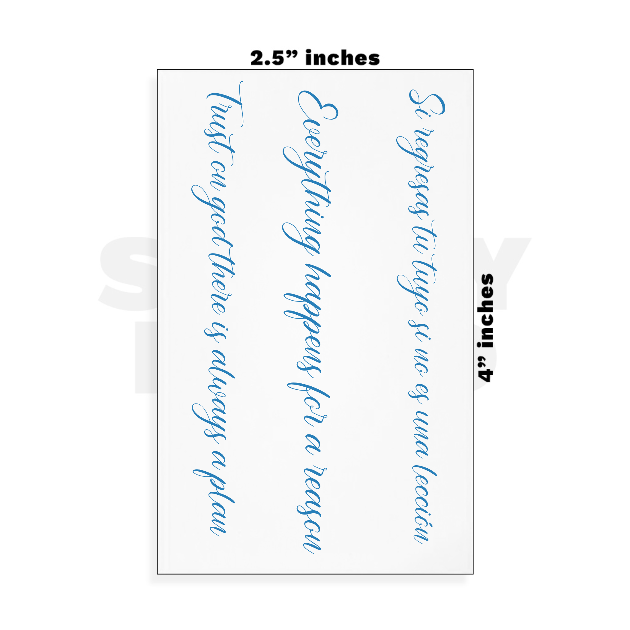 Custom Small - 2.5in x 4in