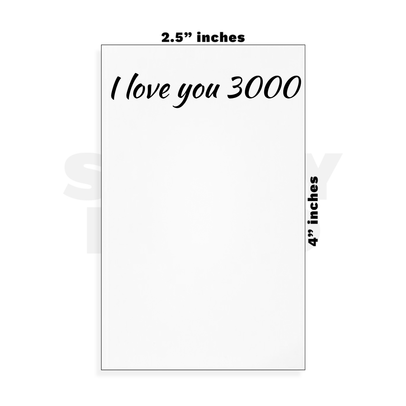 Custom Small - 2.5in x 4in