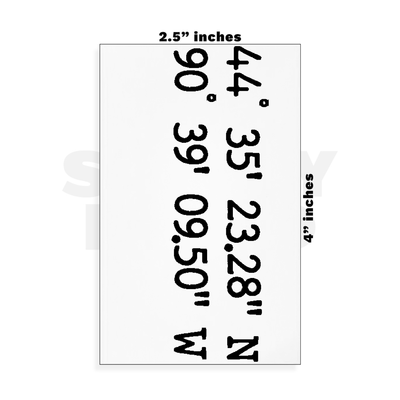 Custom Small - 2.5in x 4in