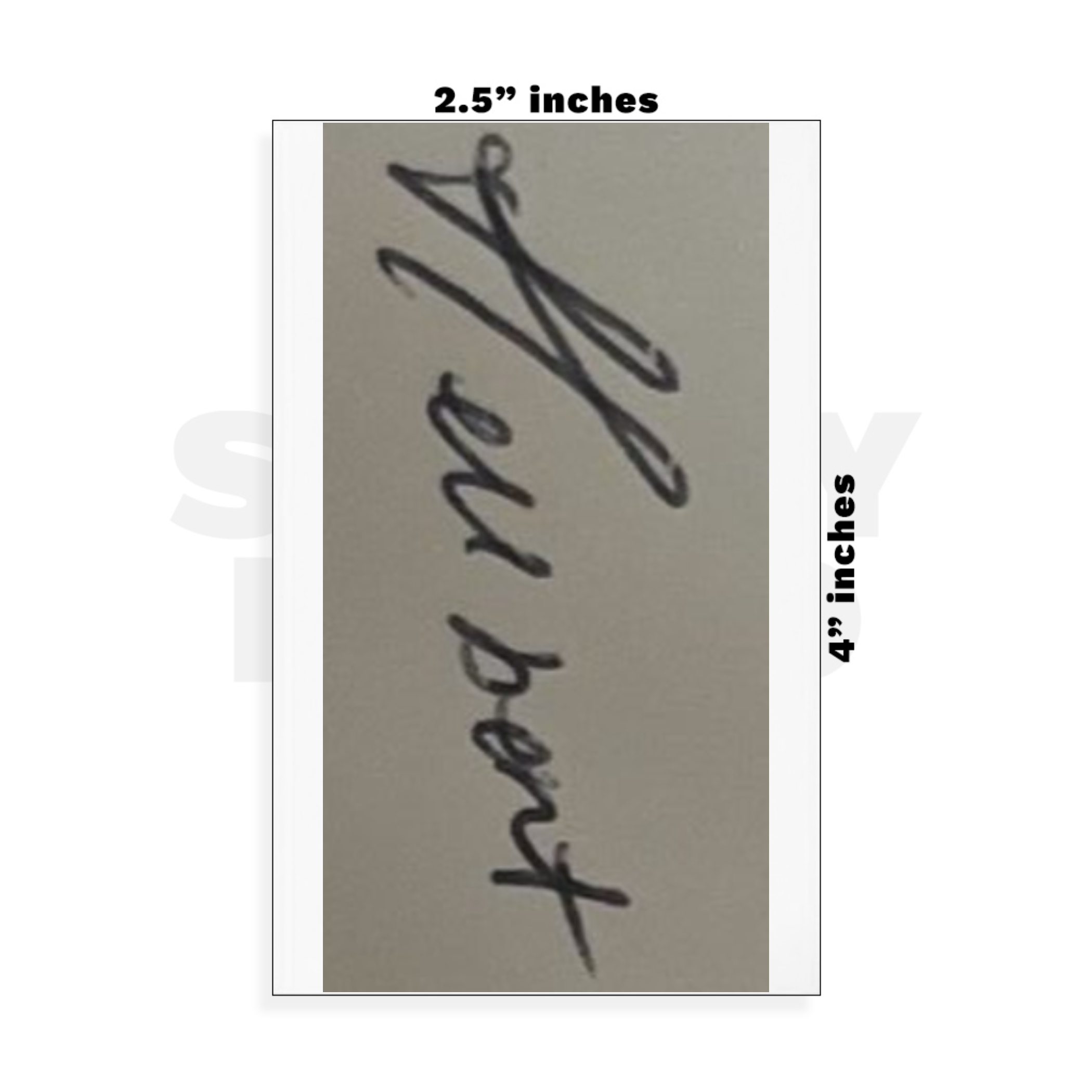 Custom Small - 2.5in x 4in