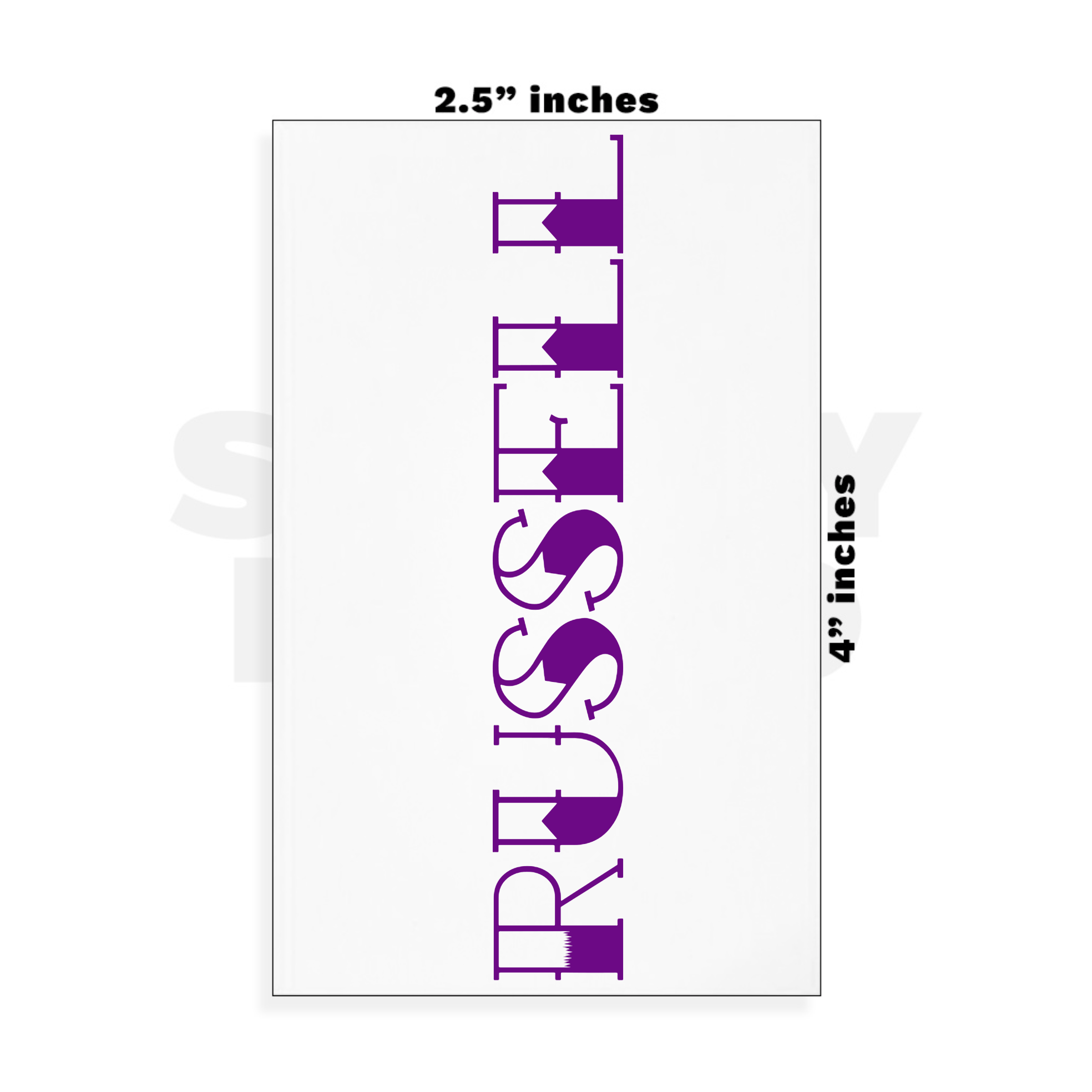 Custom Small - 2.5in x 4in