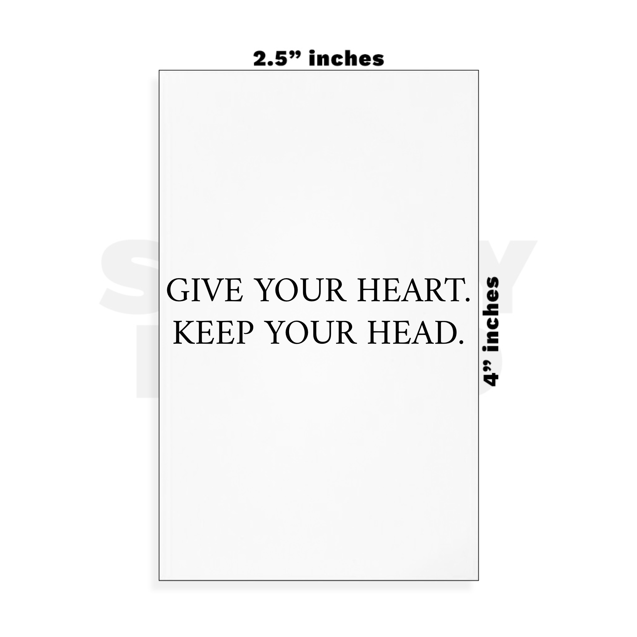 Custom Small - 2.5in x 4in