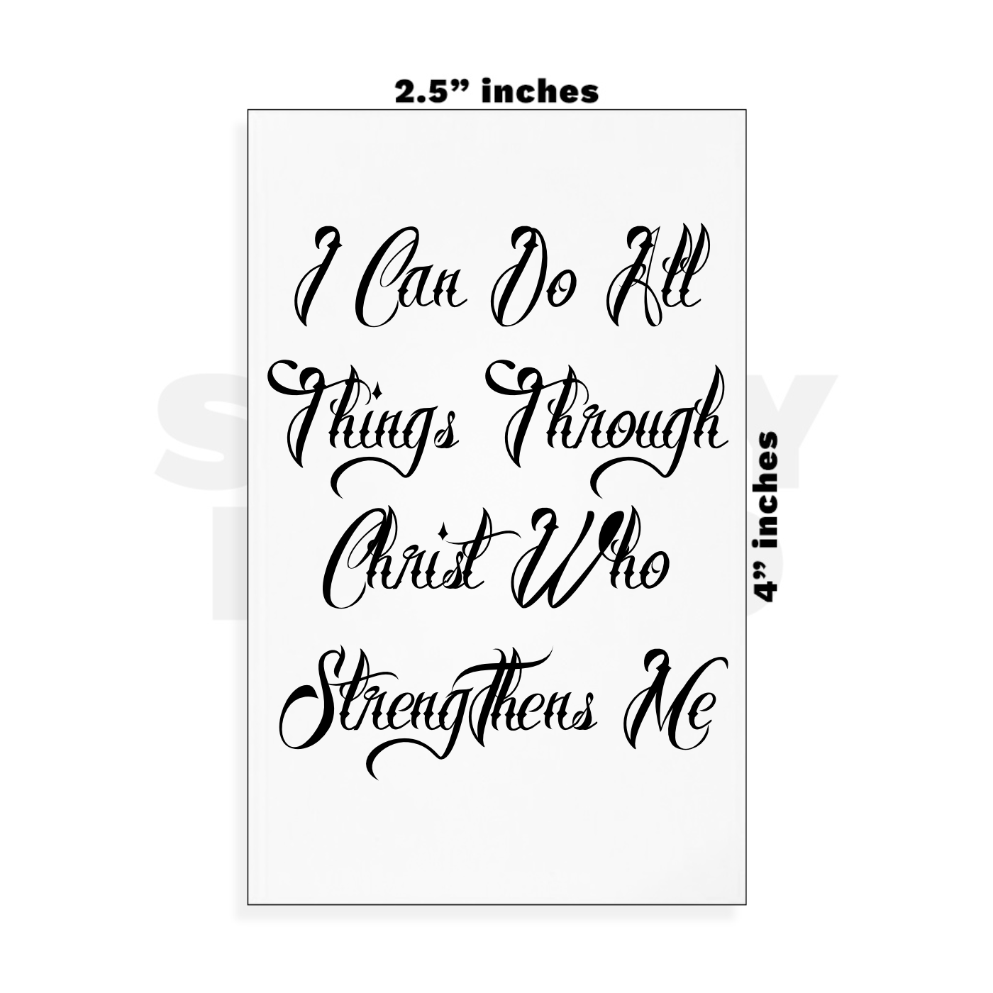 Custom Small - 2.5in x 4in