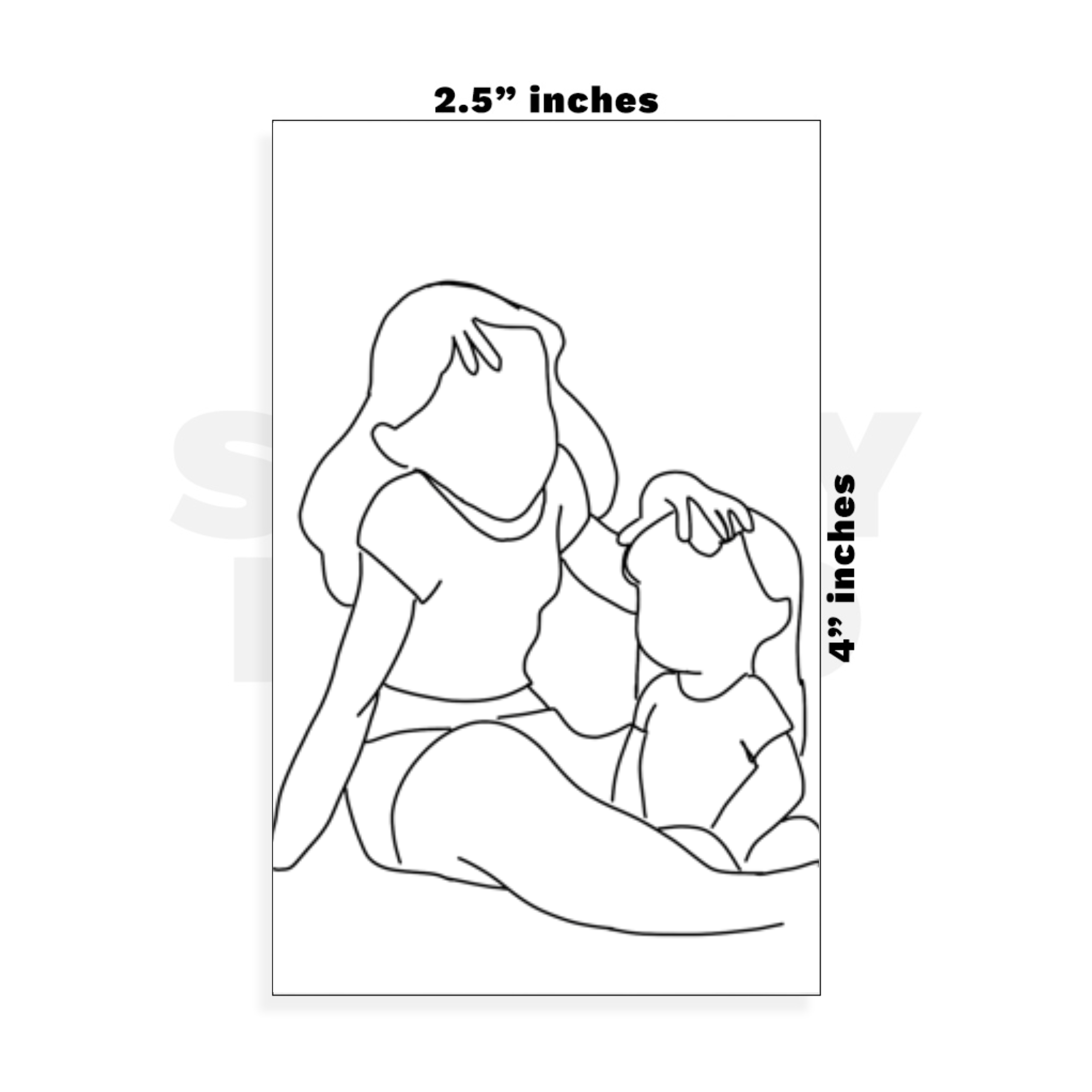 Custom Small - 2.5in x 4in