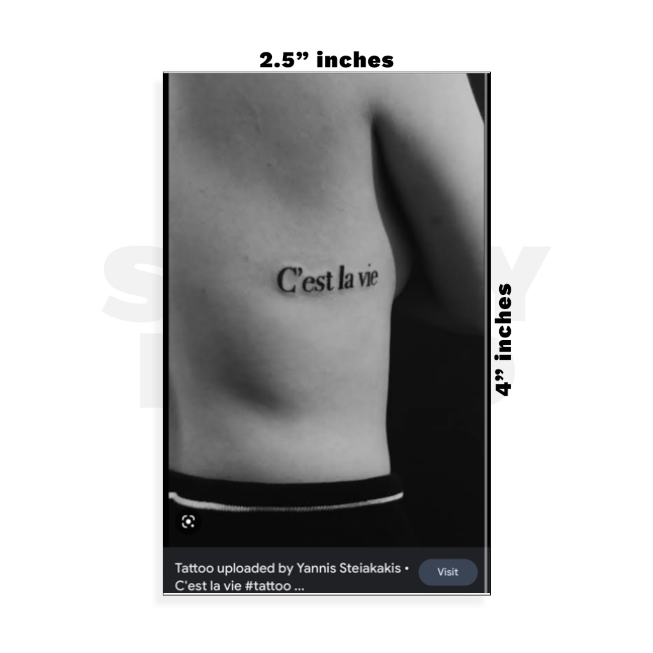 Custom Small - 2.5in x 4in