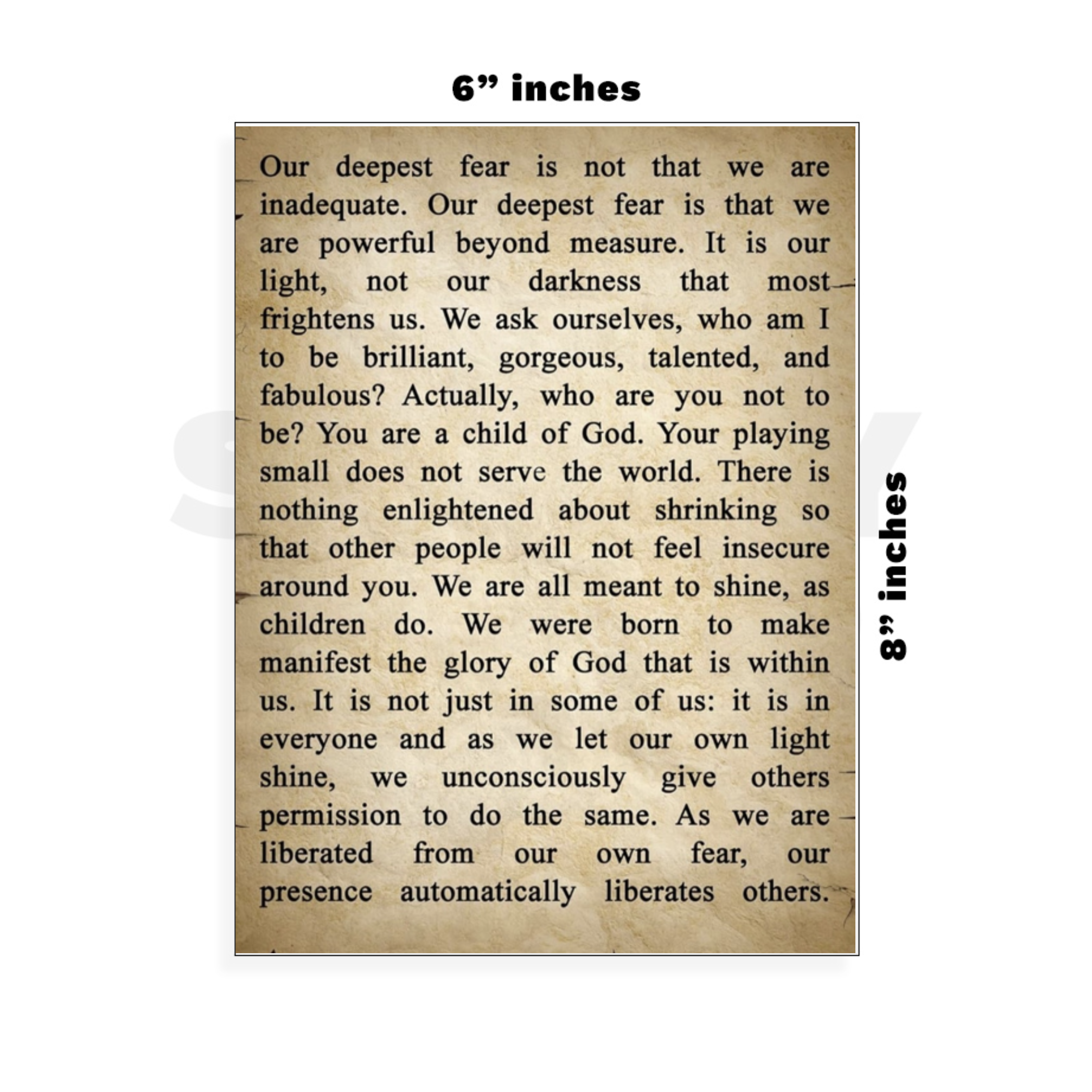 Custom Large - 6in x 8.5in