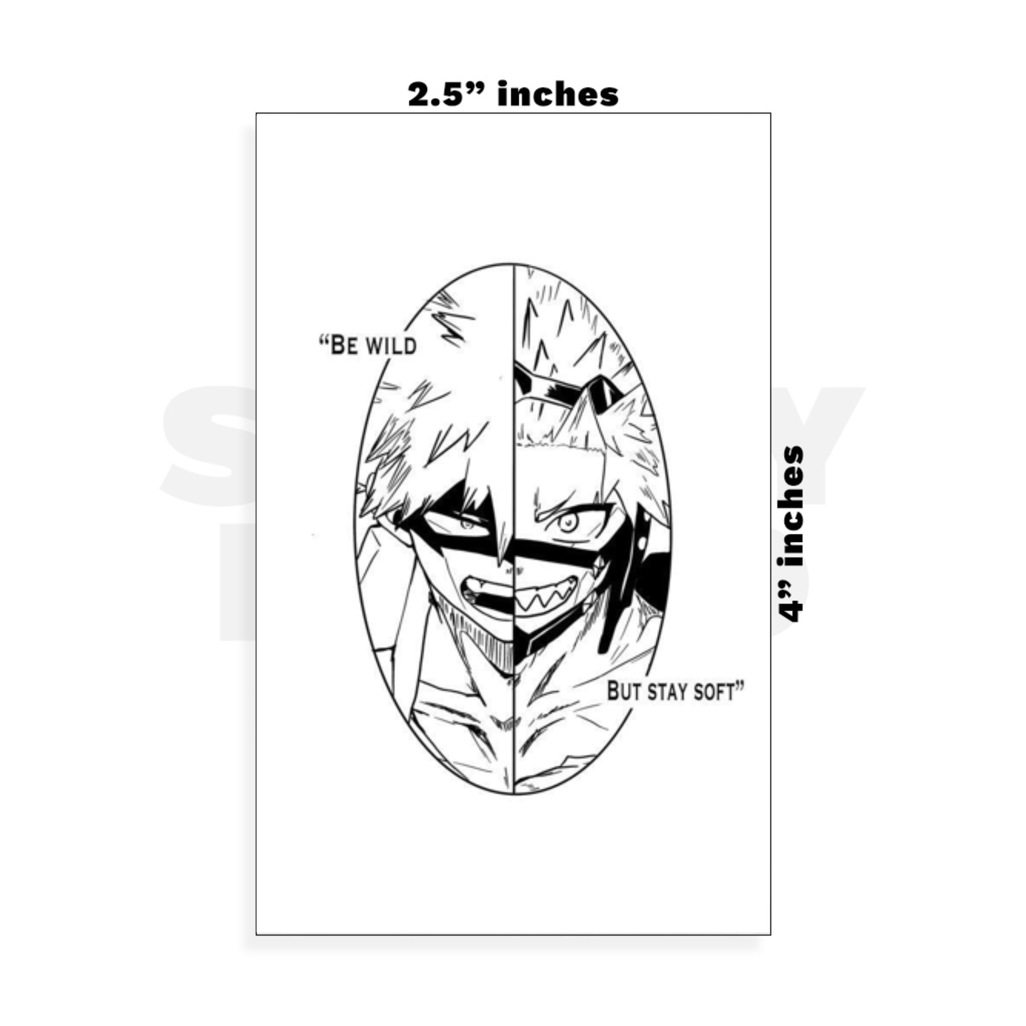 Custom Small - 2.5in x 4in