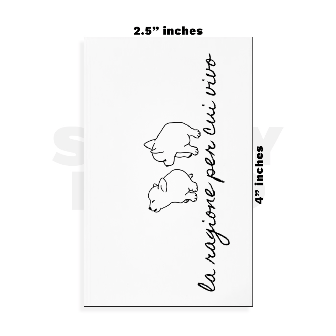 Custom Small - 2.5in x 4in