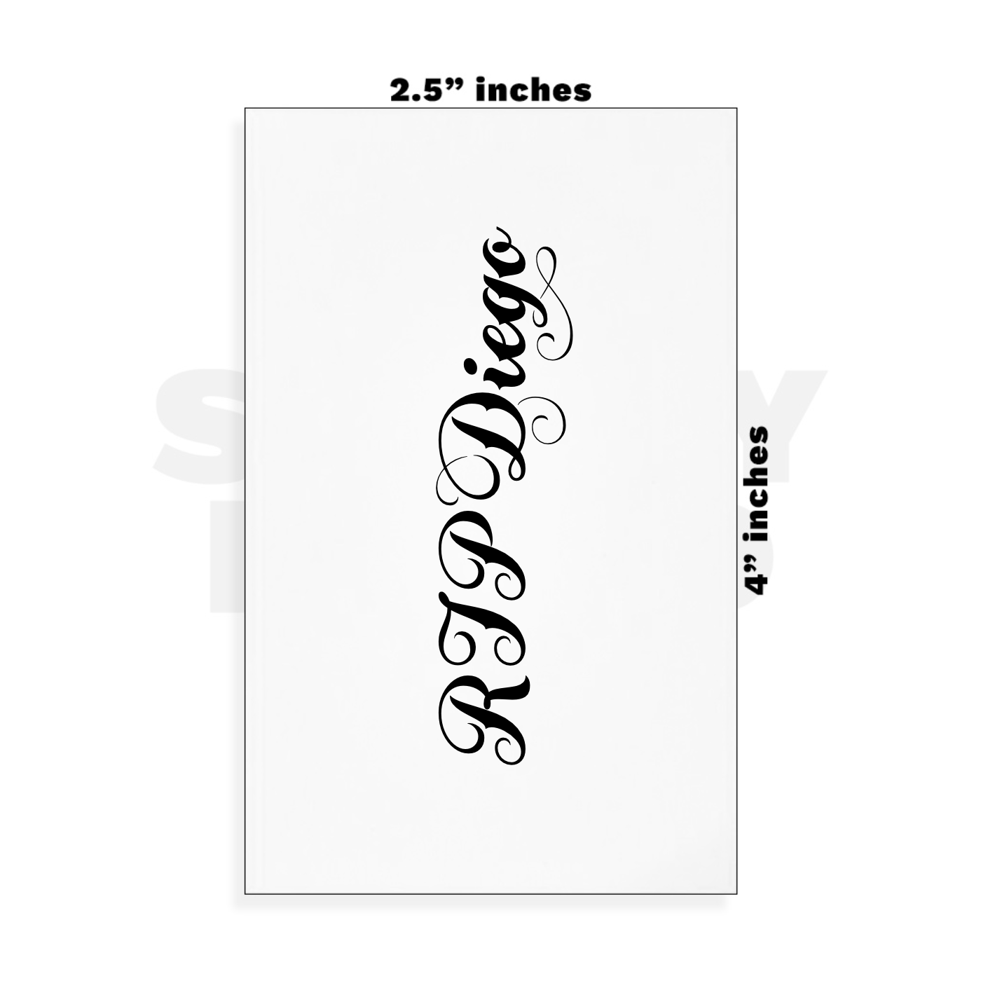 Custom Small - 2.5in x 4in