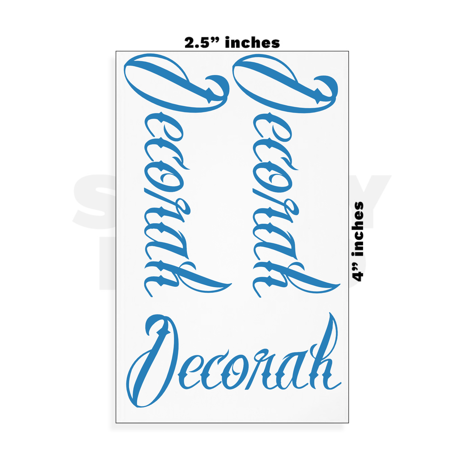 Custom Small - 2.5in x 4in