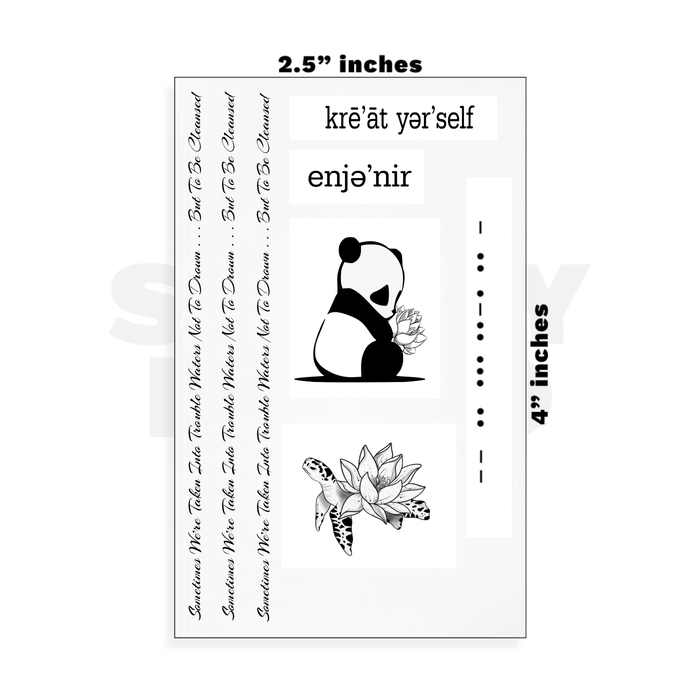 Custom Small - 2.5in x 4in