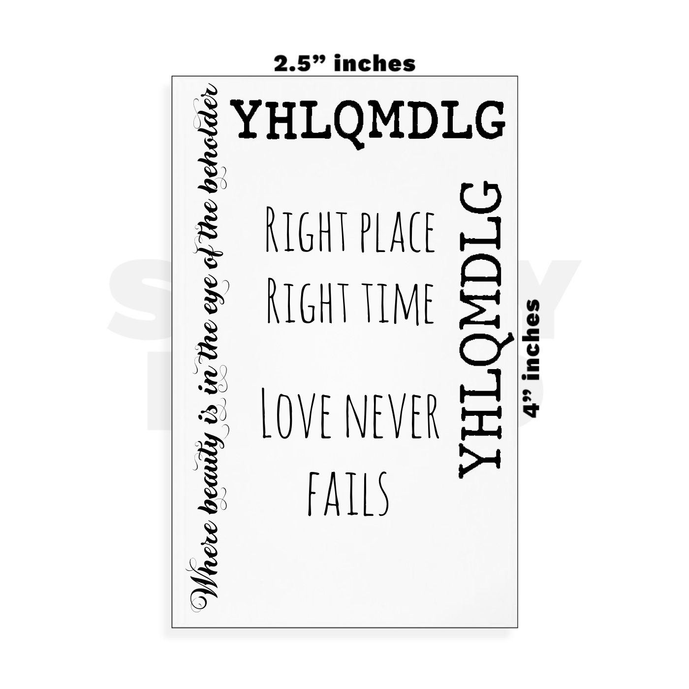 Custom Small - 2.5in x 4in
