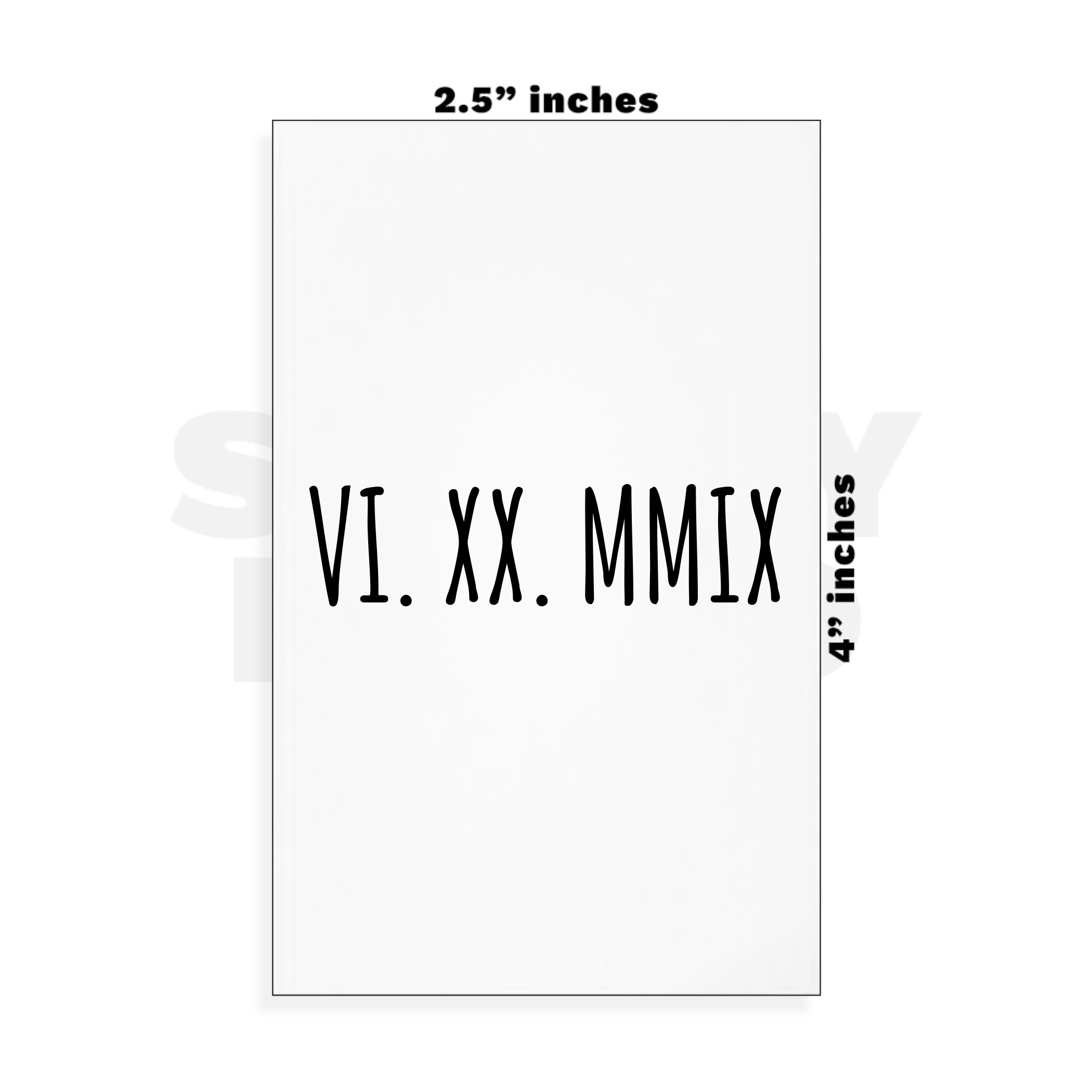 Custom Small - 2.5in x 4in