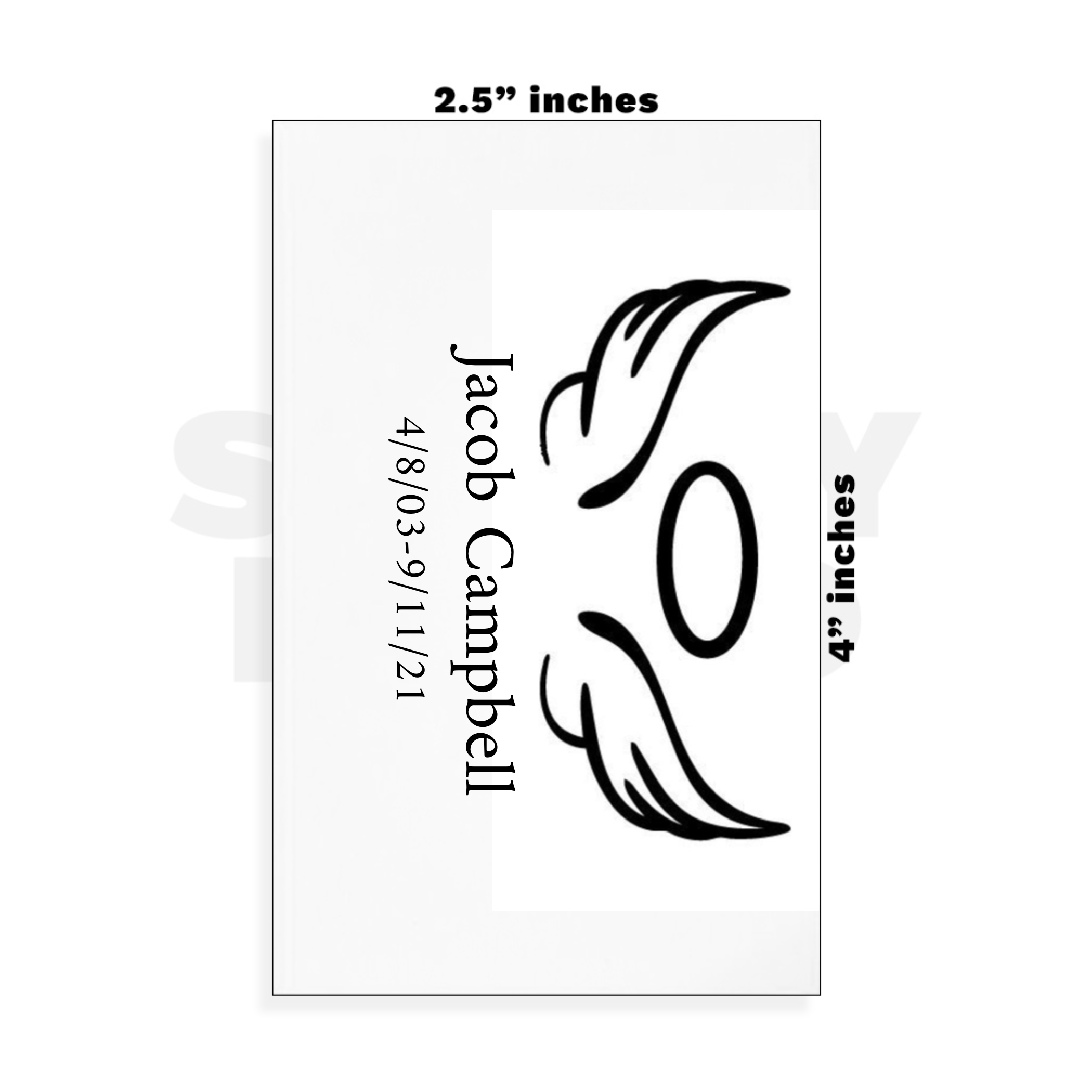 Custom Small - 2.5in x 4in