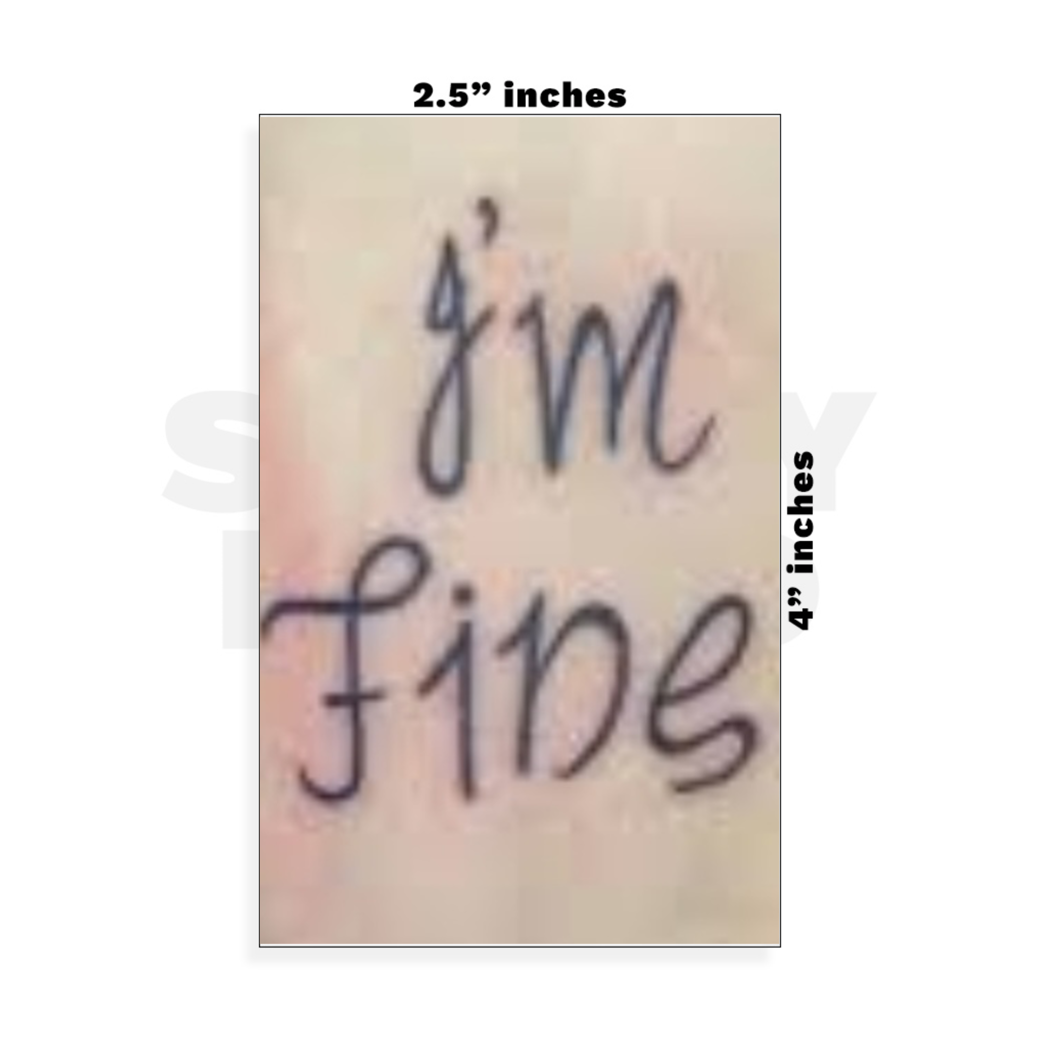 Custom Small - 2.5in x 4in