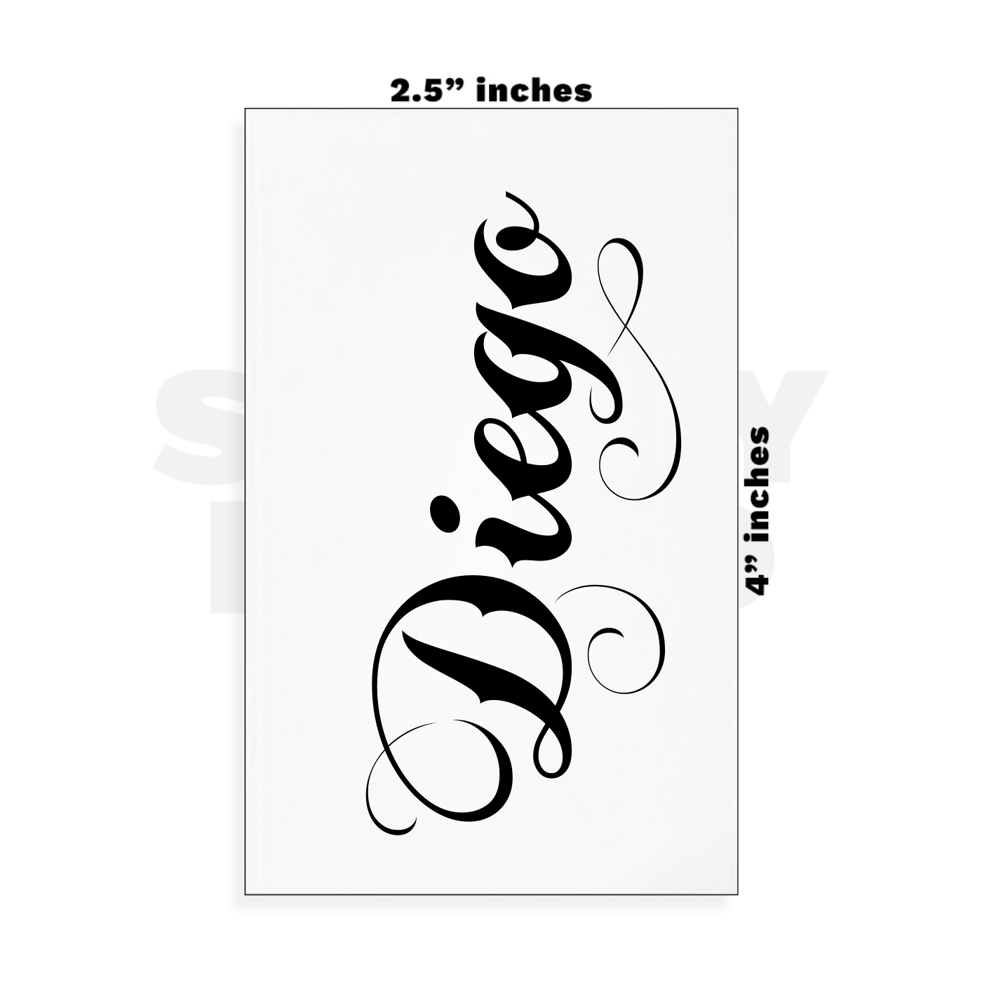 Custom Small - 2.5in x 4in