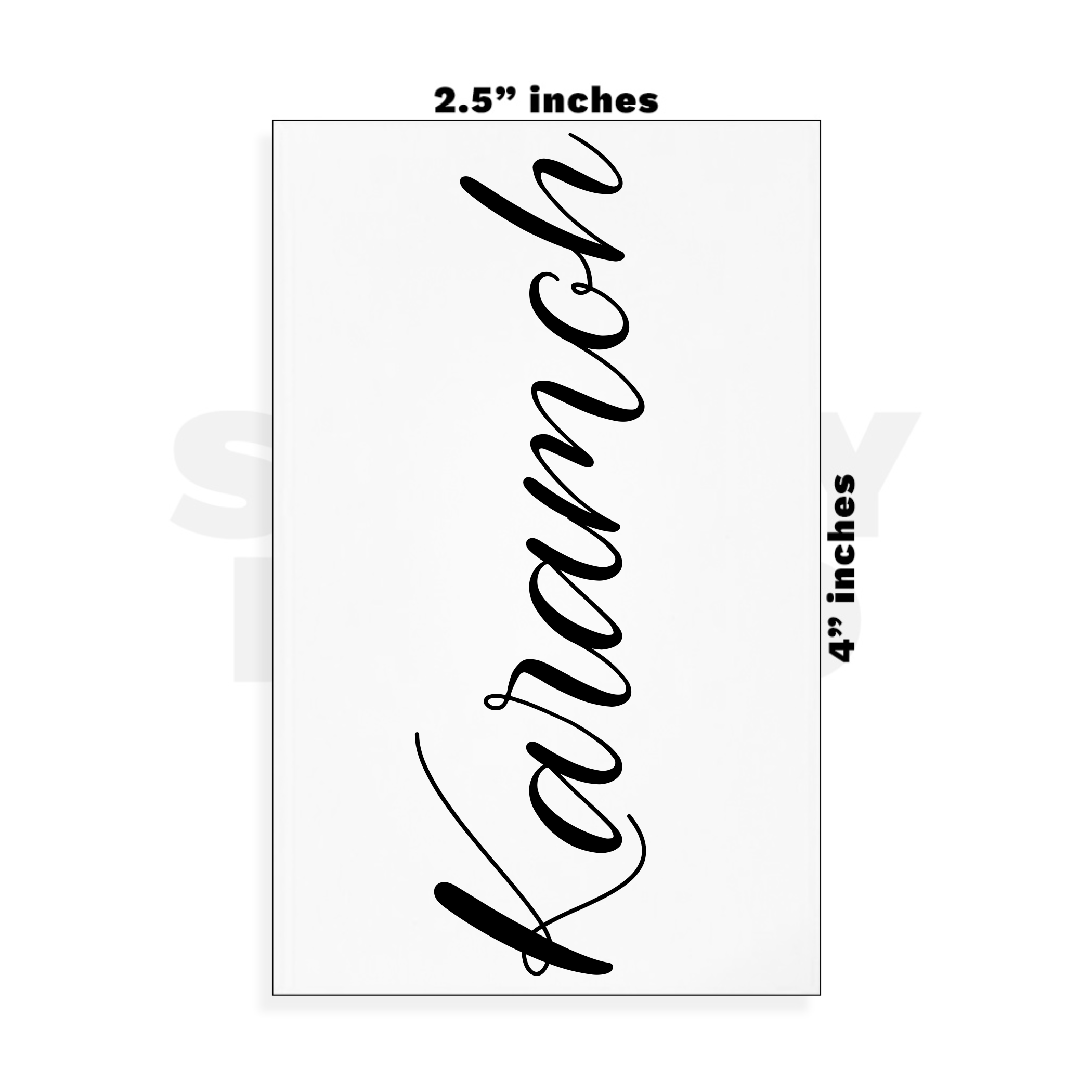 Custom Small - 2.5in x 4in