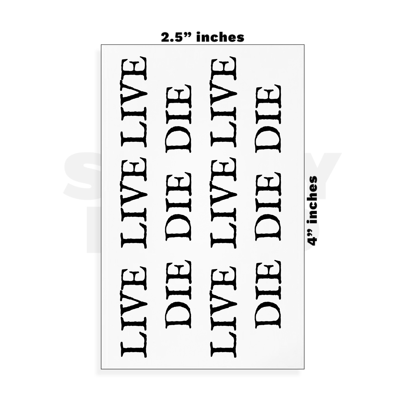 Custom Small - 2.5in x 4in