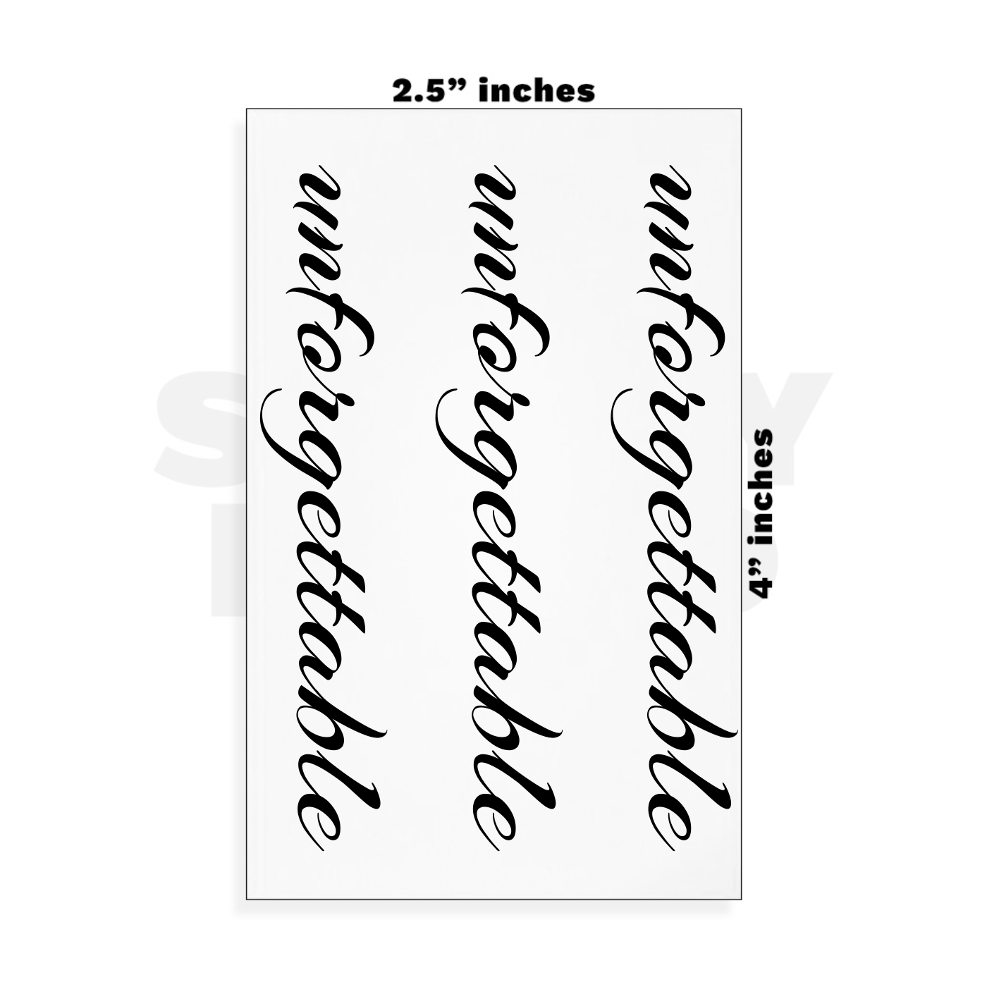 Custom Small - 2.5in x 4in