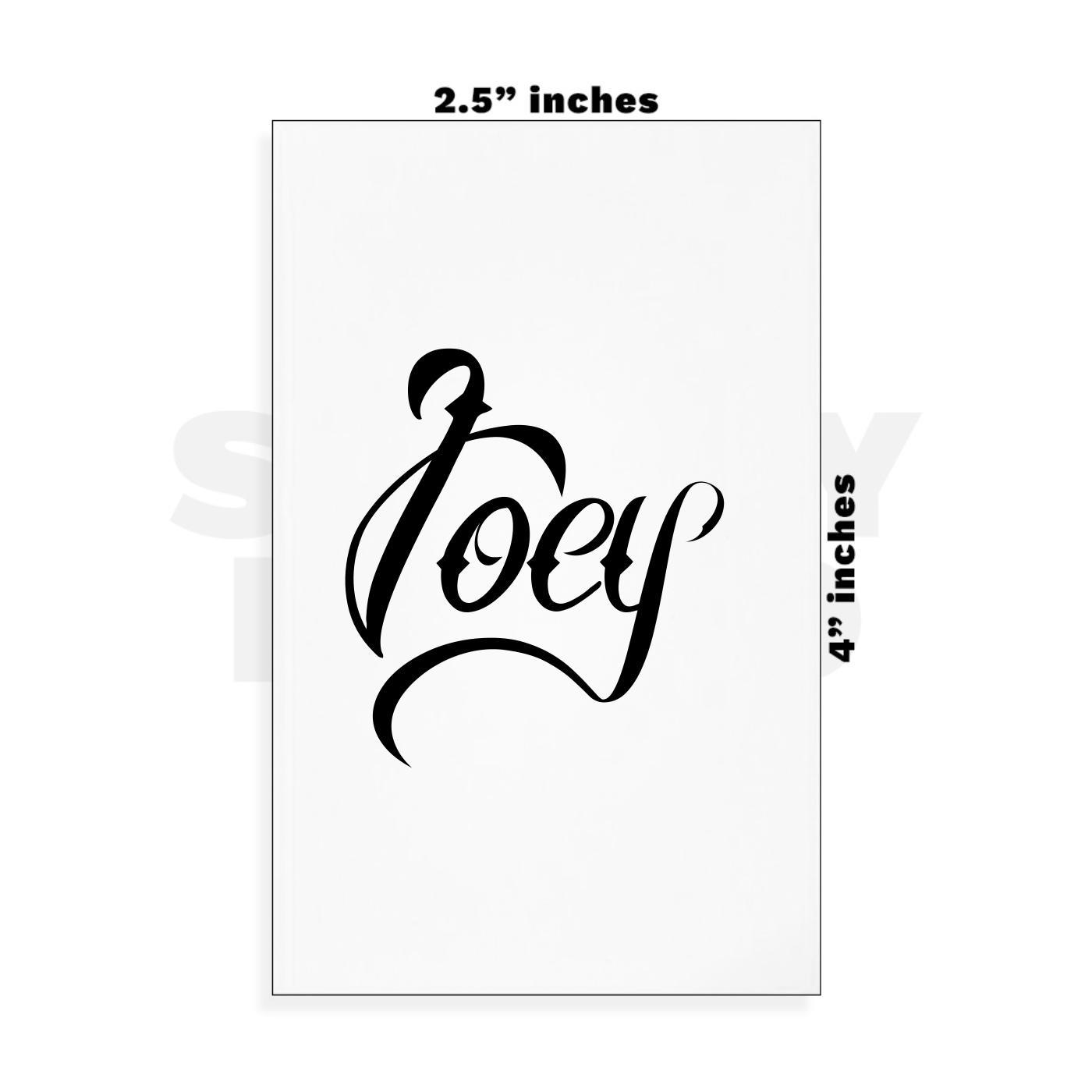 Custom Small - 2.5in x 4in