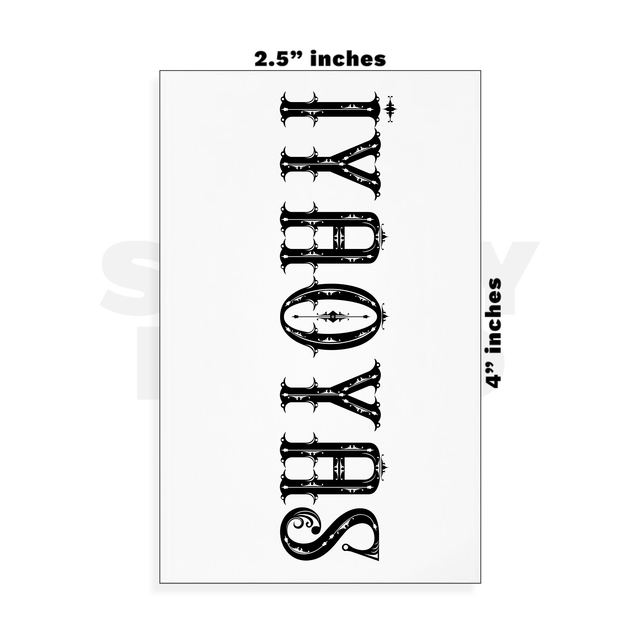 Custom Small - 2.5in x 4in