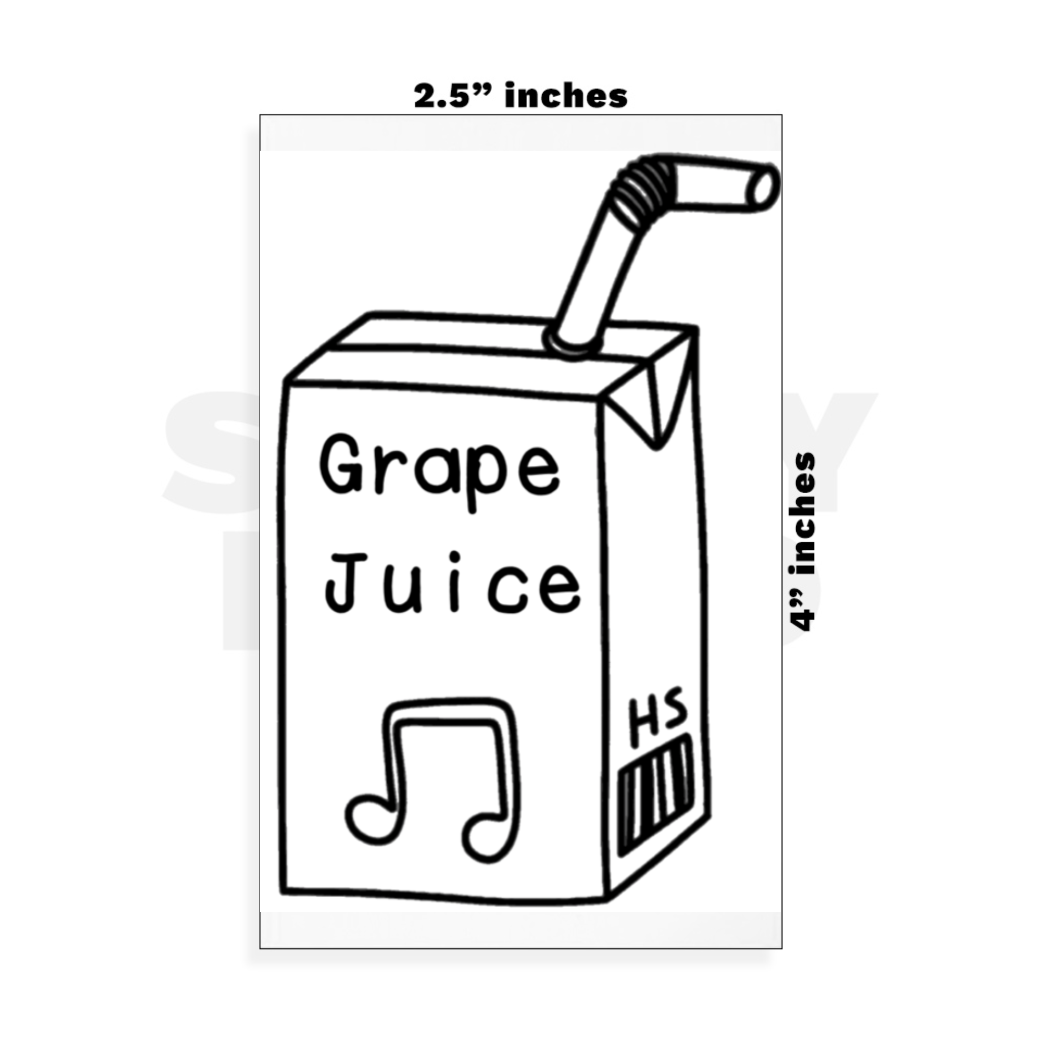 Custom Small - 2.5in x 4in